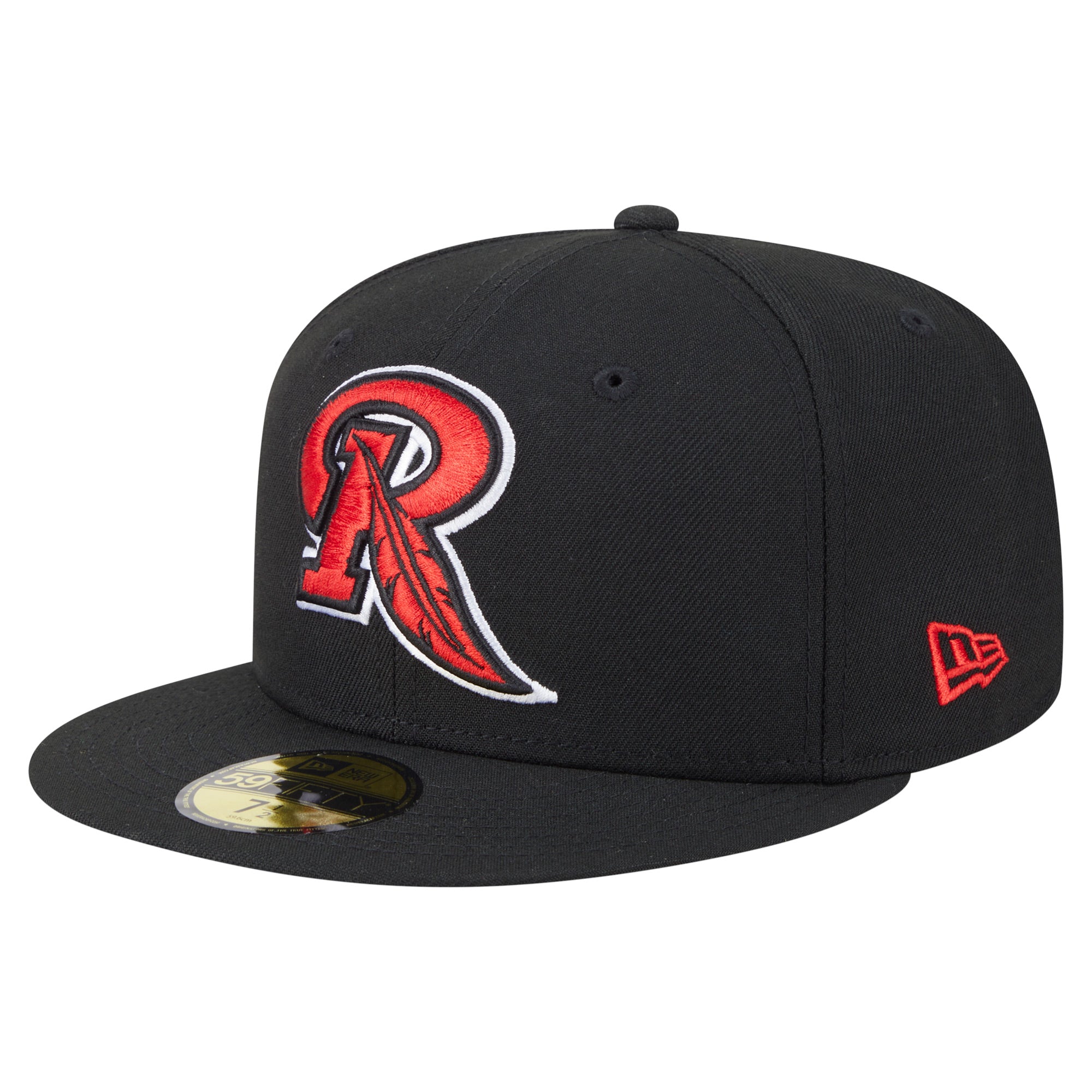 Men's New Era  Black Rochester Red Wings Authentic Collection 59FIFTY Fitted Hat