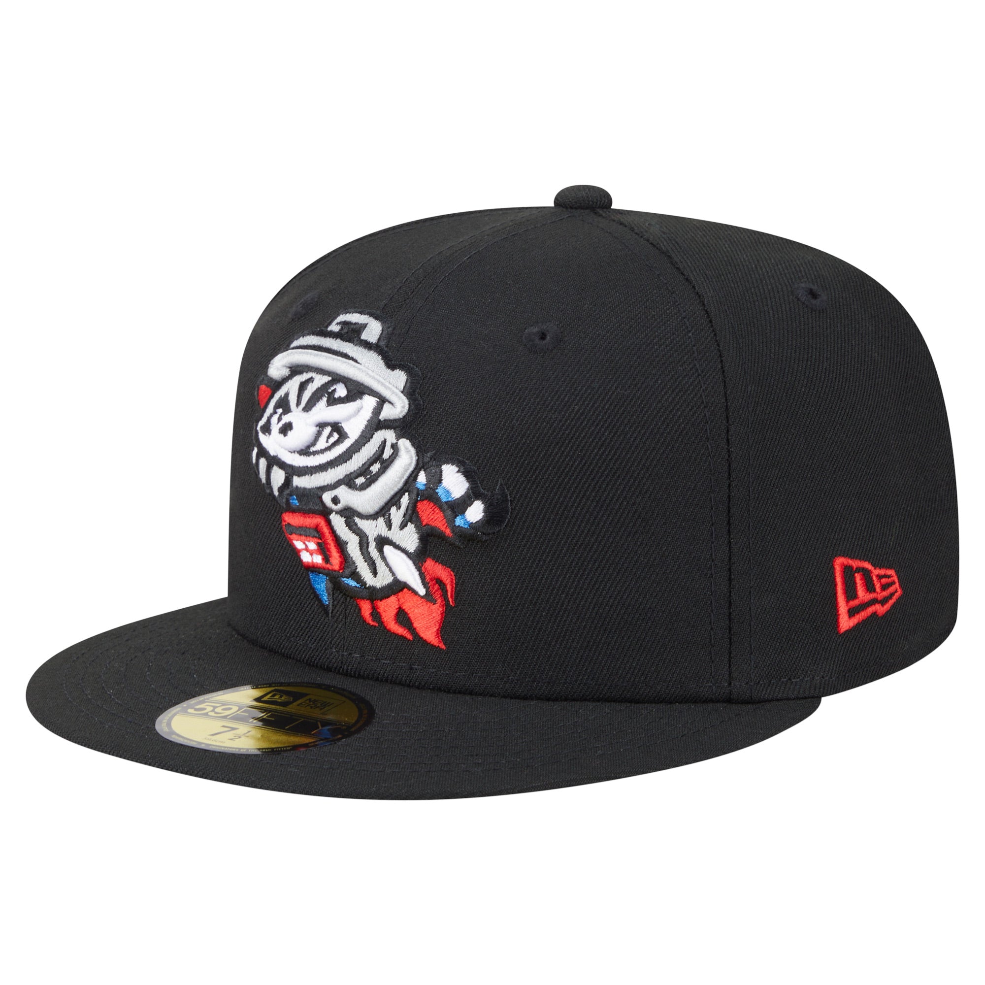 Men's New Era  Black Rocket City Trash Pandas Authentic Collection 59FIFTY Fitted Hat
