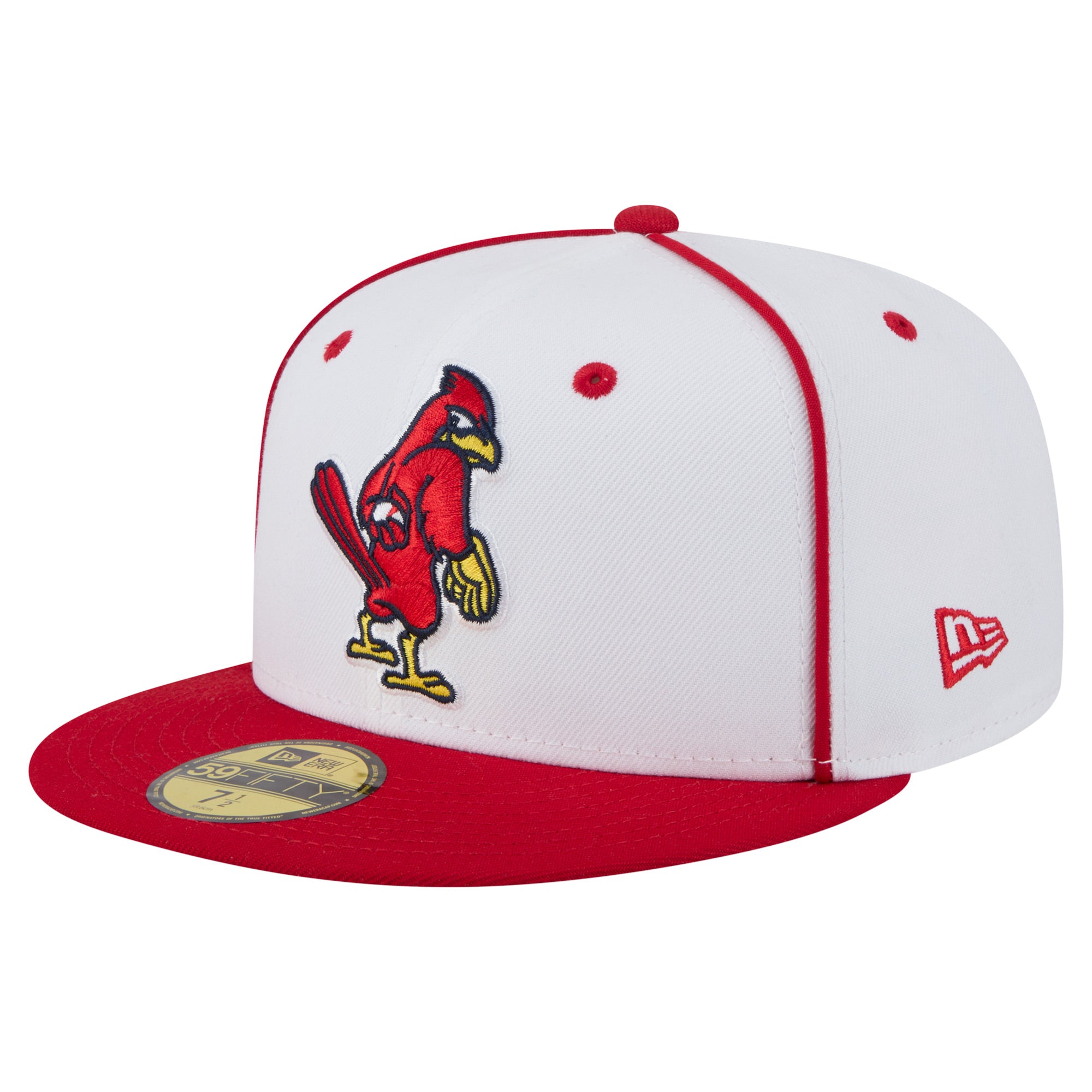Men's New Era  White/Red Memphis Redbirds Authentic Collection 59FIFTY Fitted Hat