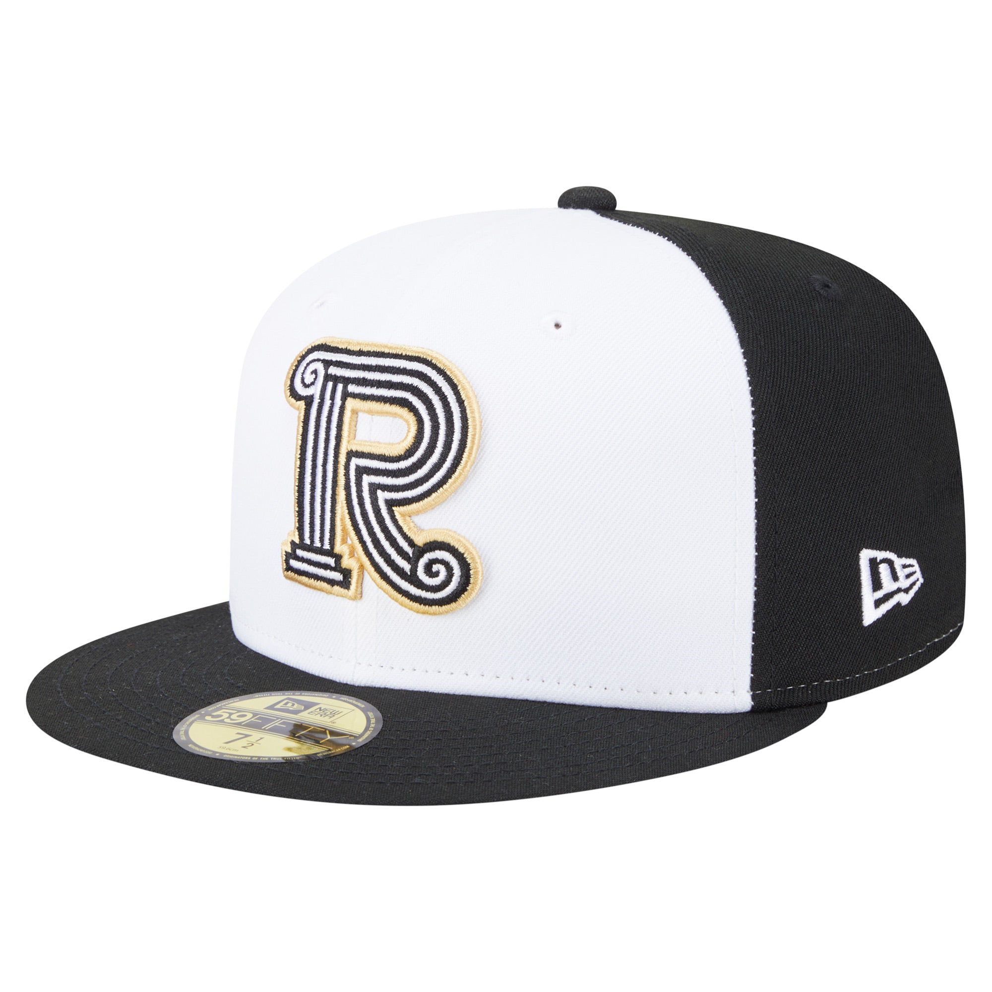 Men's New Era  White/Black Rome Emperors Authentic Collection 59FIFTY Fitted Hat