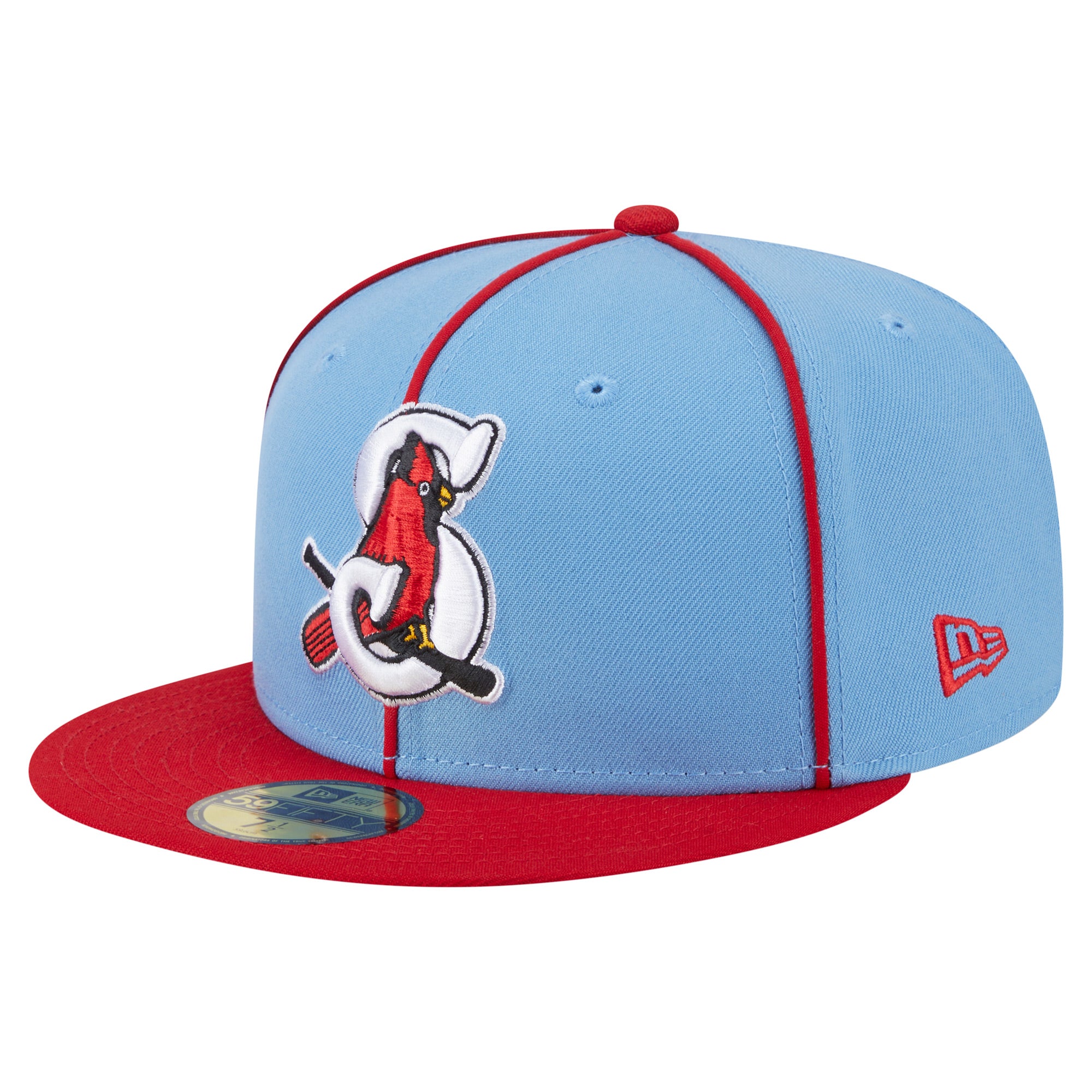 Men's New Era  Light Blue/Red Springfield Cardinals Authentic Collection 59FIFTY Fitted Hat