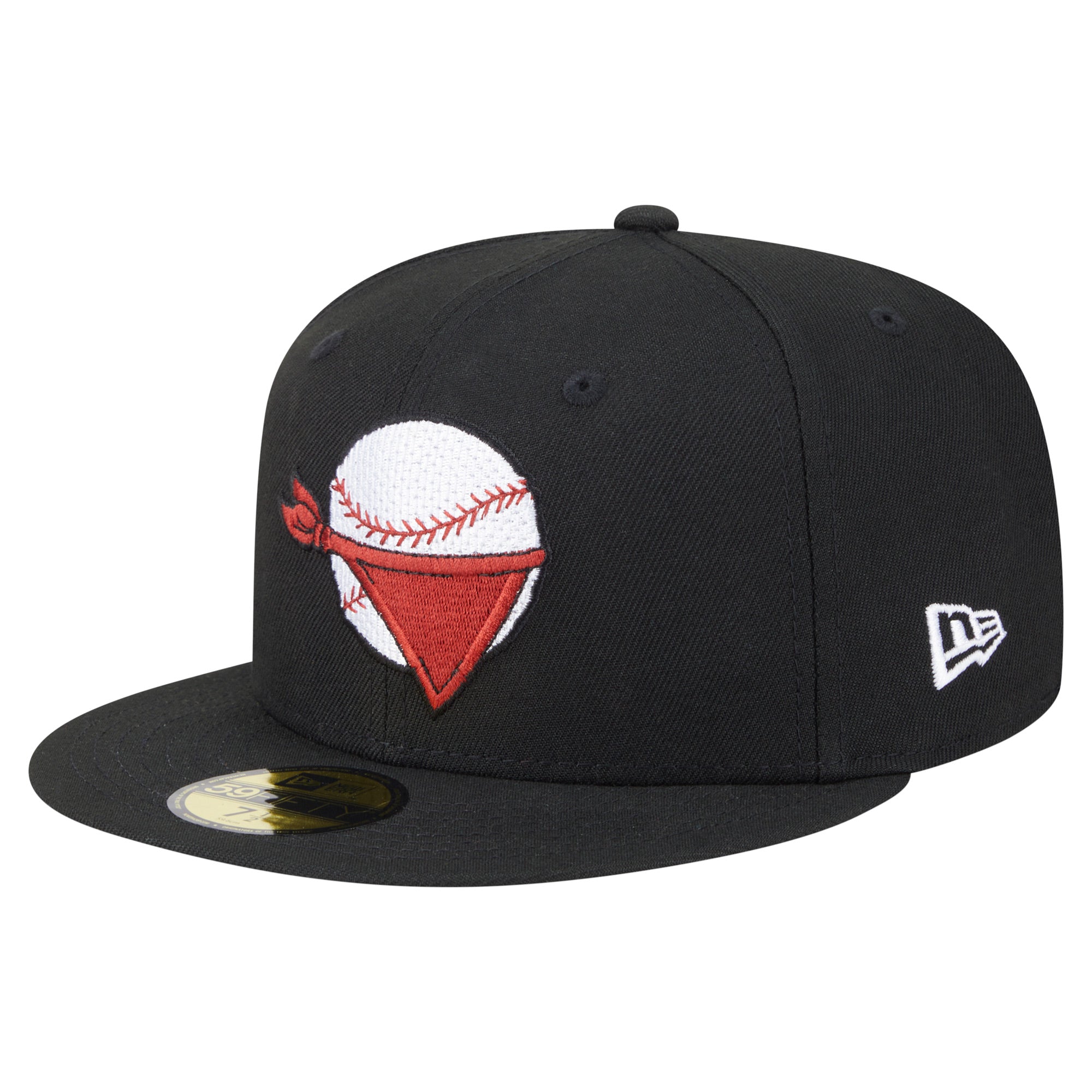 Men's New Era  Black Quad Cities River Bandits Authentic Collection 59FIFTY Fitted Hat