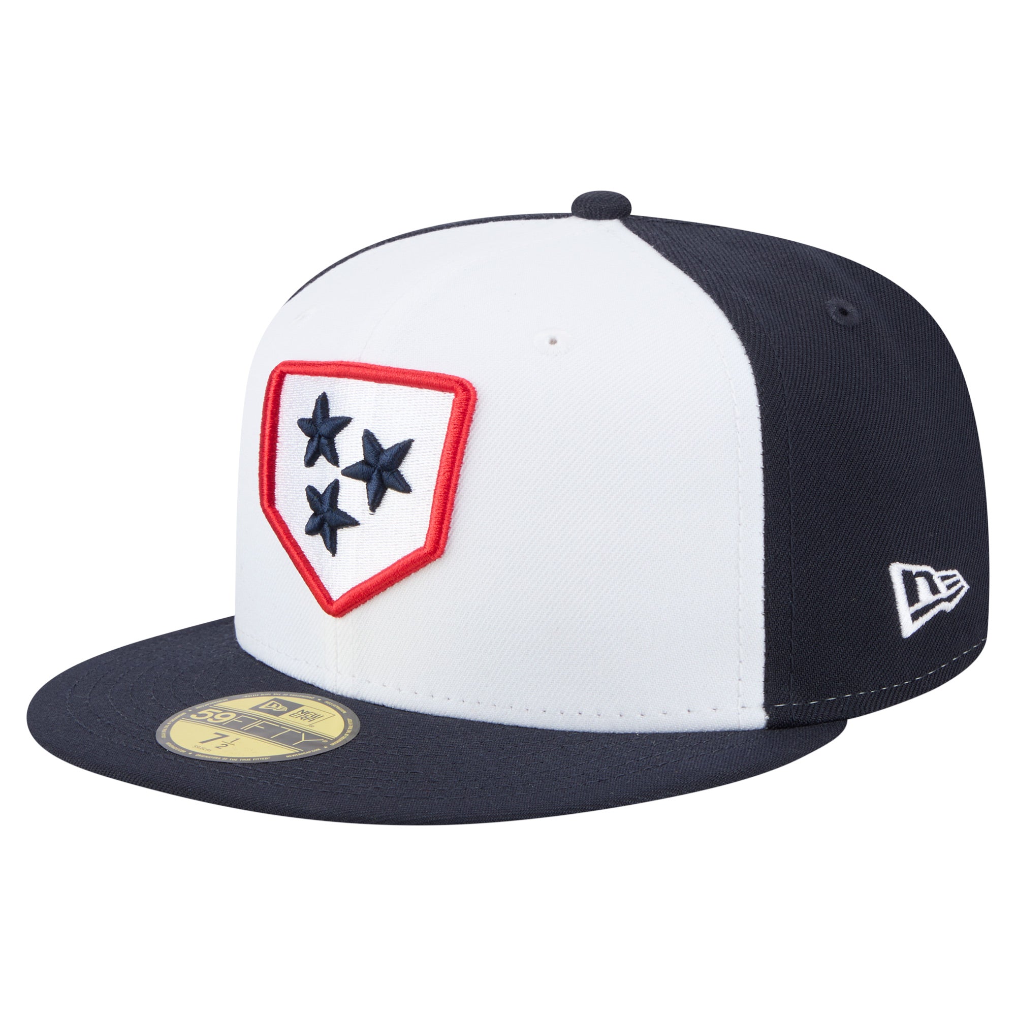Men's New Era  White/Black Nashville Sounds Authentic Collection 59FIFTY Fitted Hat