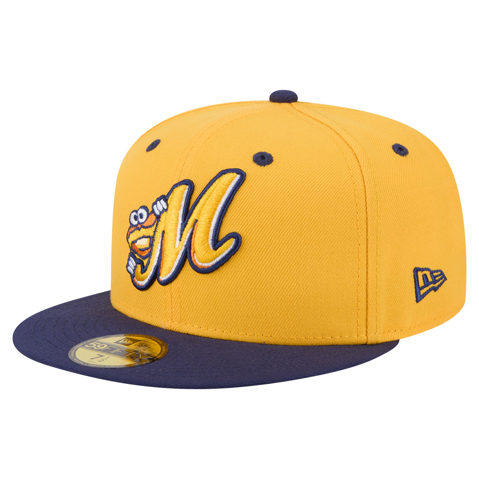 Men's New Era  Gold/Navy Montgomery Biscuits Authentic Collection 59FIFTY Fitted Hat