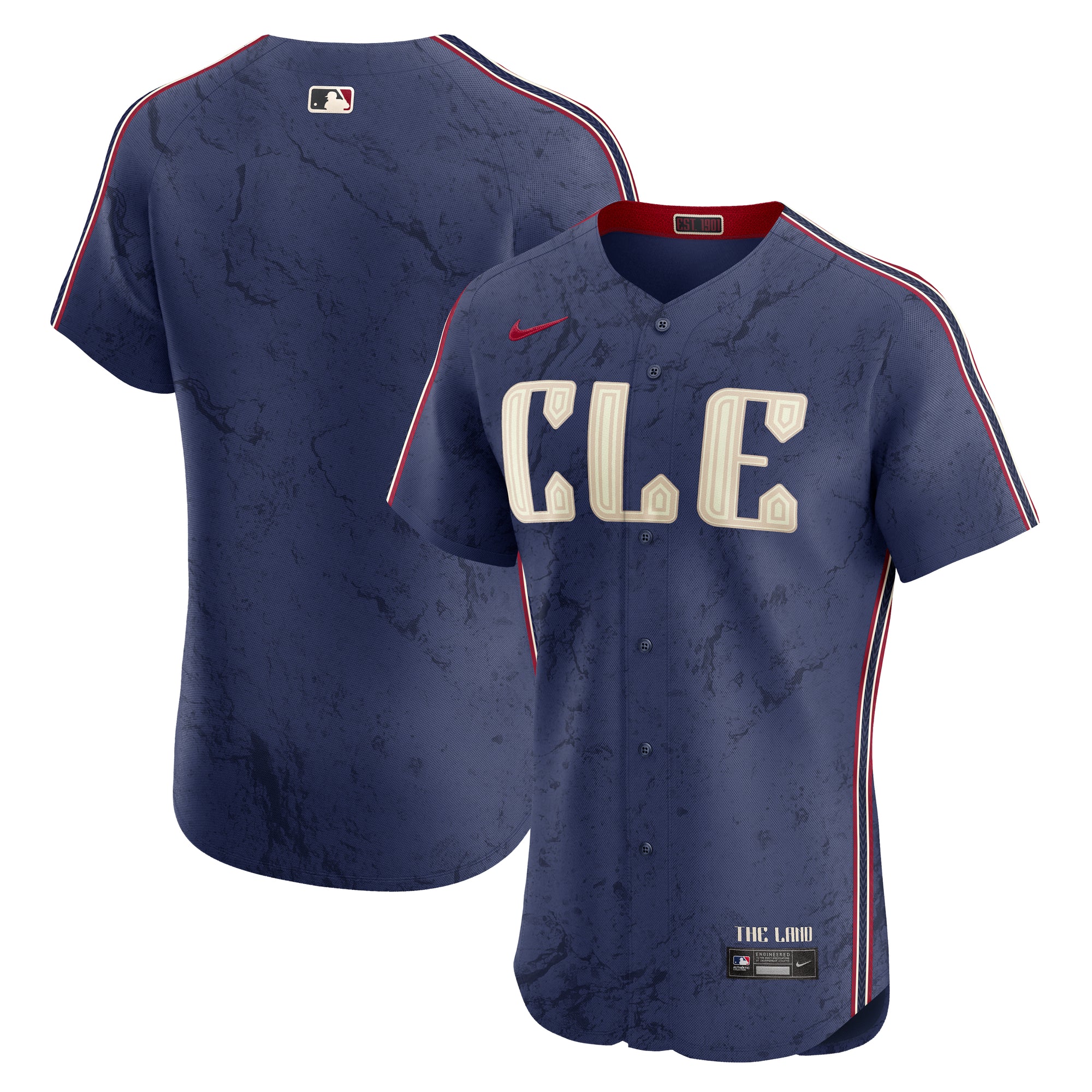 Men's Nike Navy Cleveland Guardians City Connect Elite Jersey