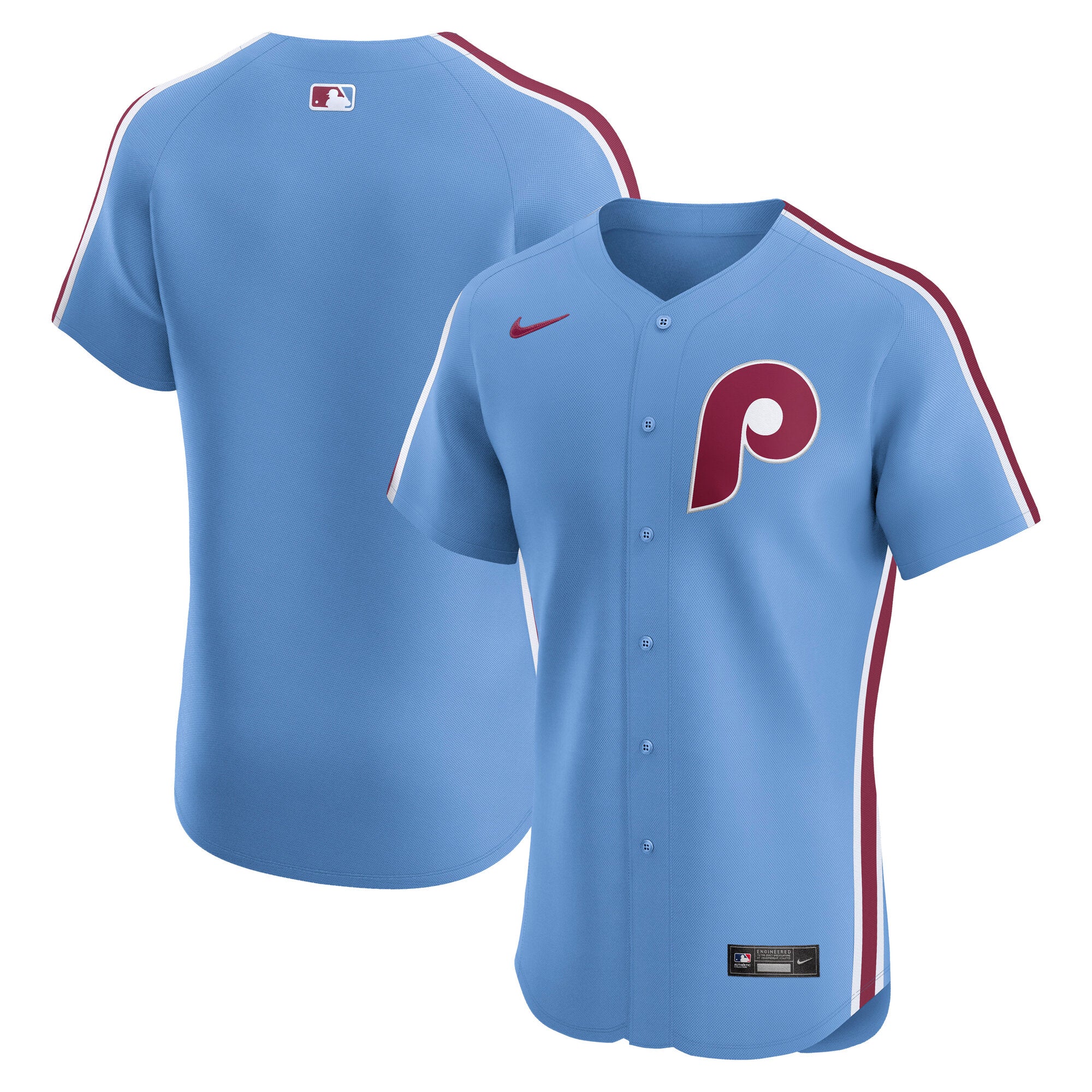 Men's Nike Light Blue Philadelphia Phillies Alternate Elite Jersey