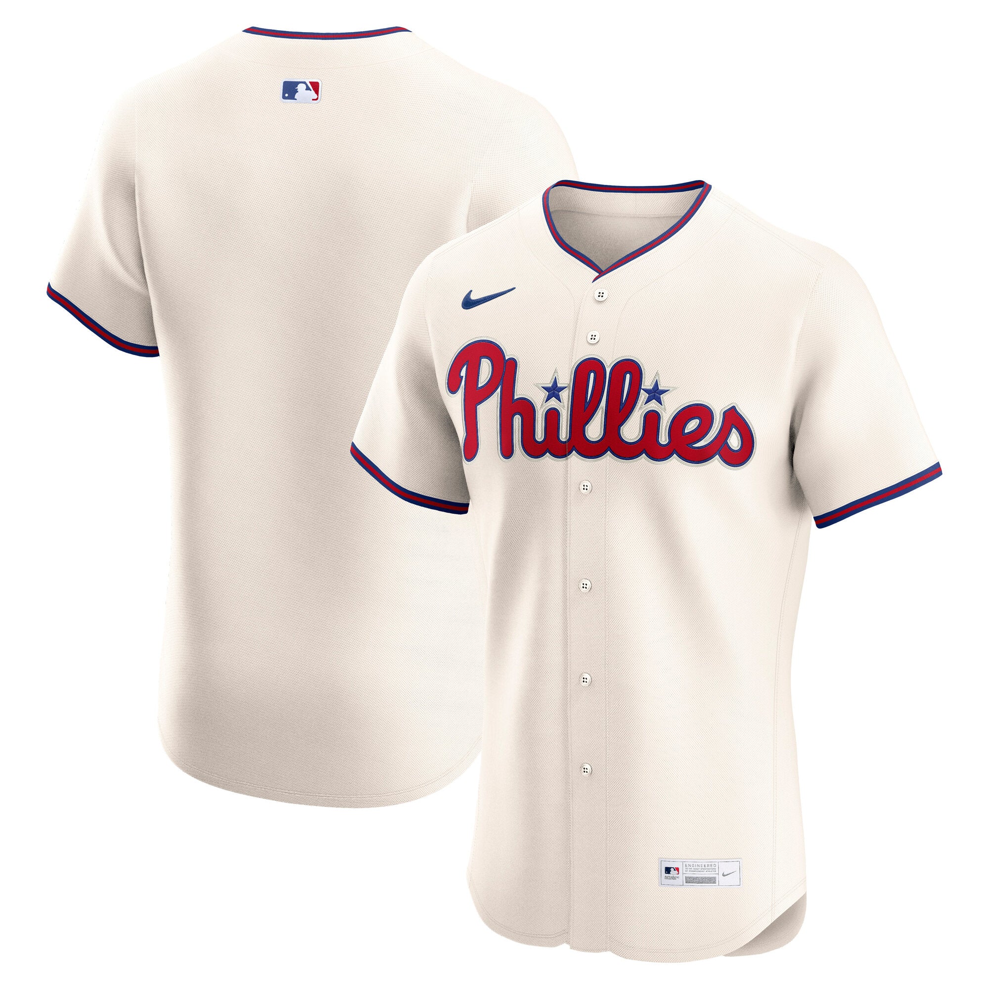 Men's Nike Cream Philadelphia Phillies Alternate 2 Elite Jersey