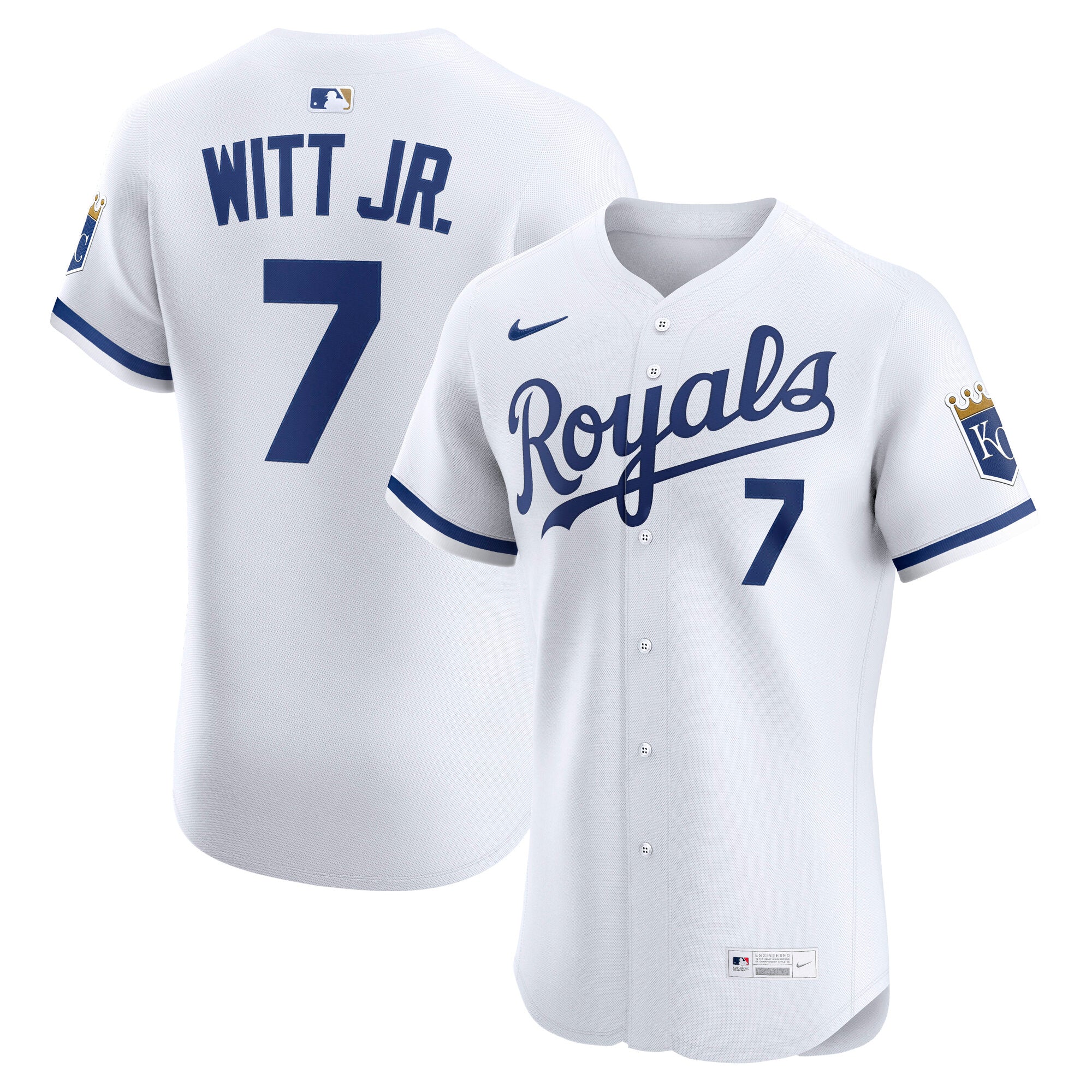 Men's Nike Bobby Witt Jr. White Kansas City Royals Home Elite Player Jersey