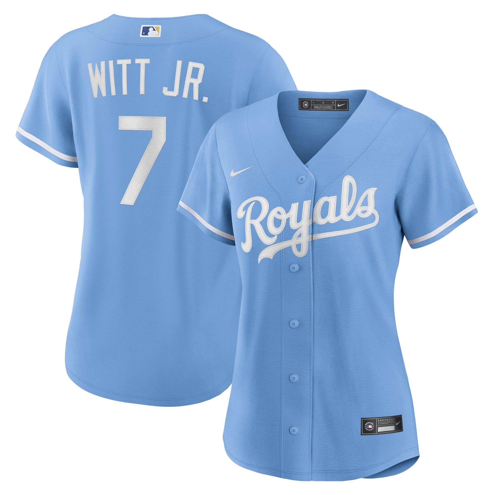 Women's Nike Bobby Witt Jr. Light Blue Kansas City Royals Alternate Replica Player Jersey