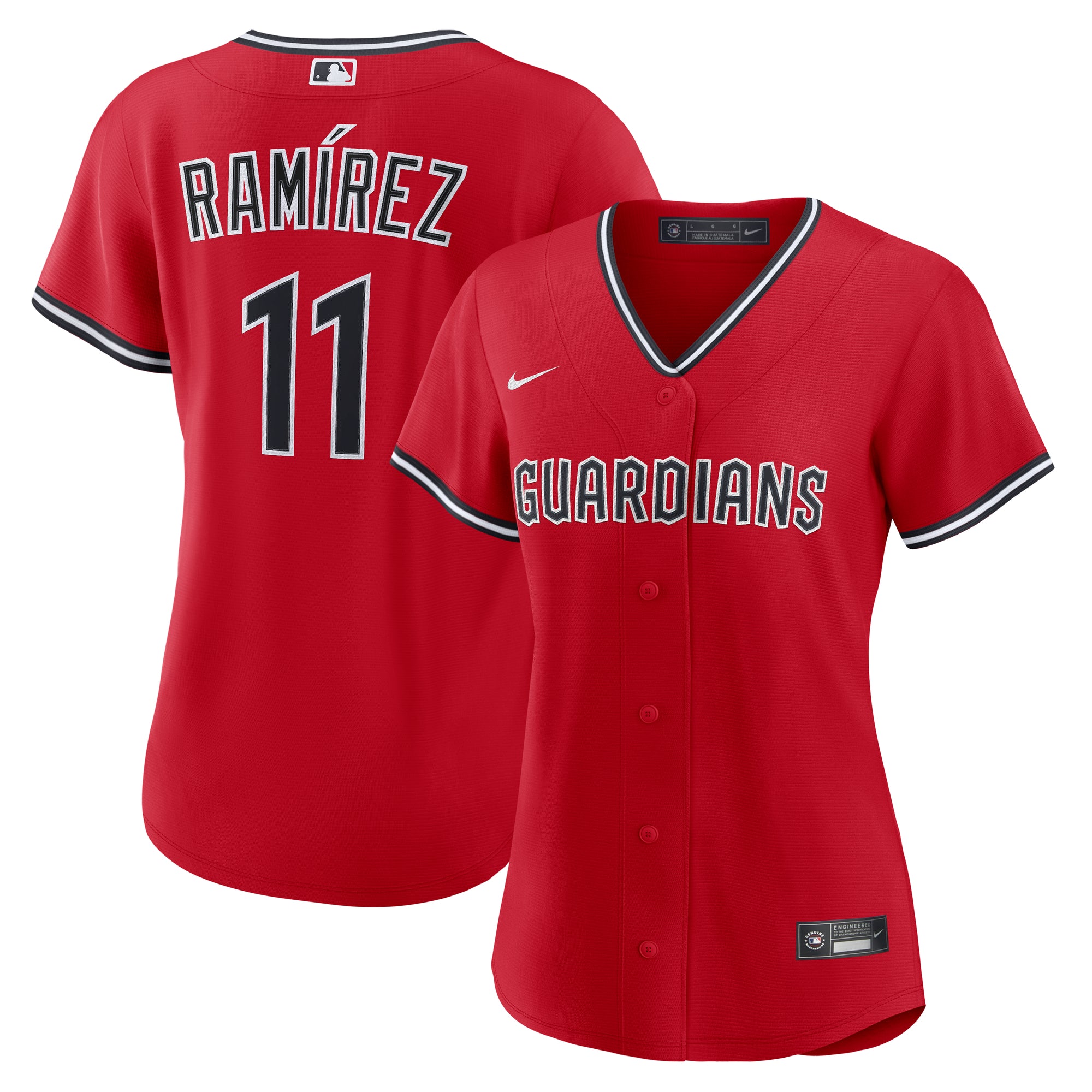 Women's Nike José Ramírez Red Cleveland Guardians Alternate 2 Replica Jersey