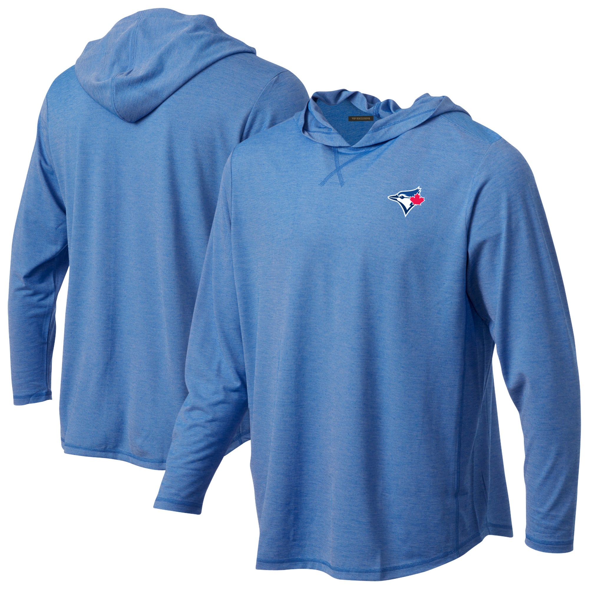 Men's Royal Toronto Blue Jays Butter Stripe Tri-Blend Long Sleeve Hoodie T-Shirt