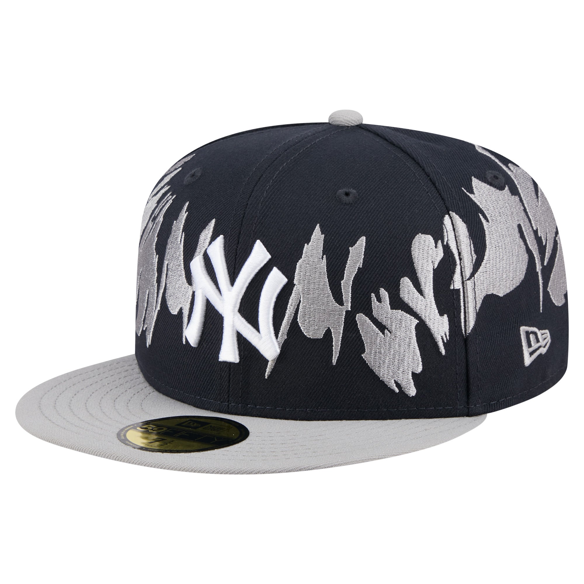 Men's New Era Navy/Gray New York Yankees Retro Pattern 59FIFTY Fitted Hat