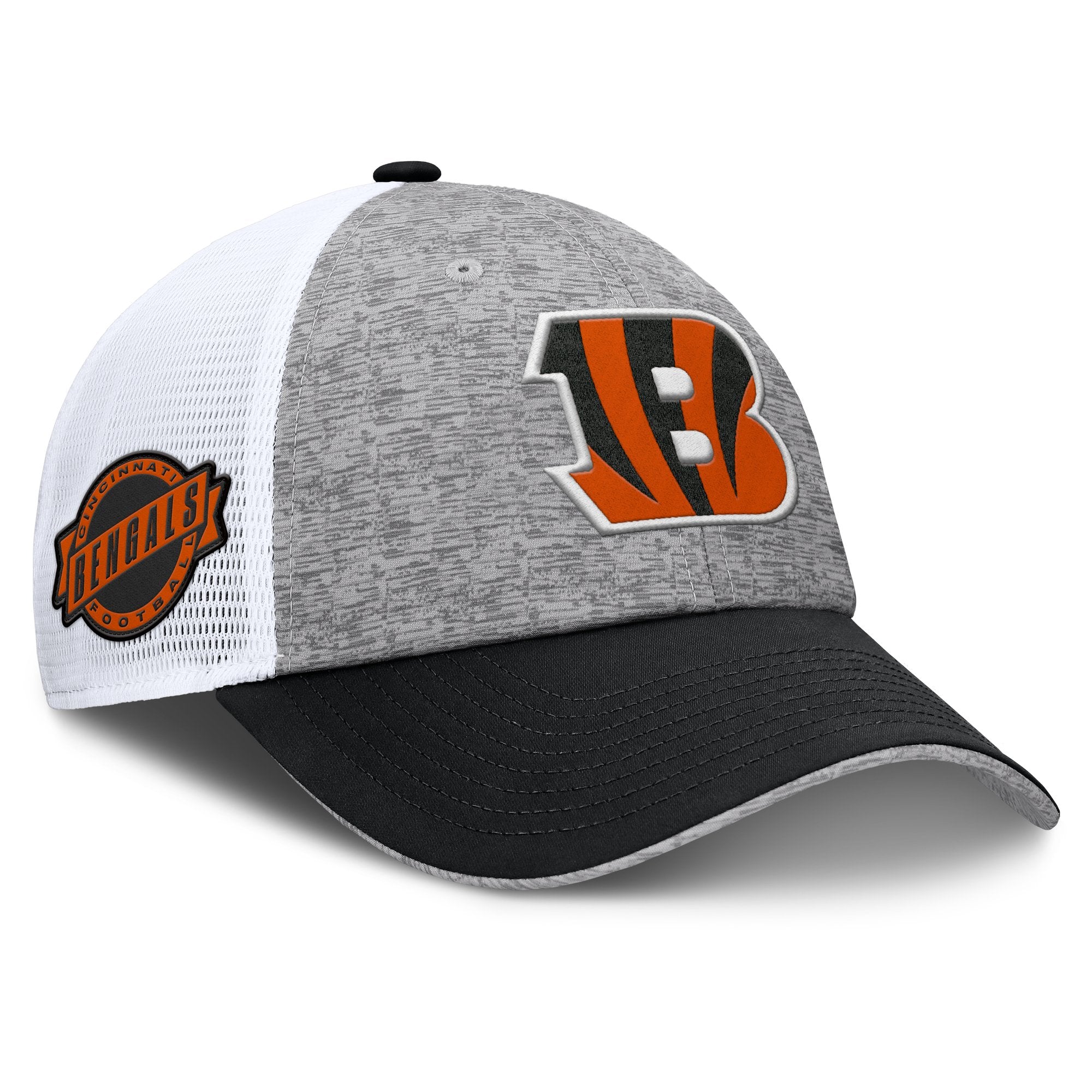 Men's Fanatics Gray/Black Cincinnati Bengals Option Trucker Adjustable Hat