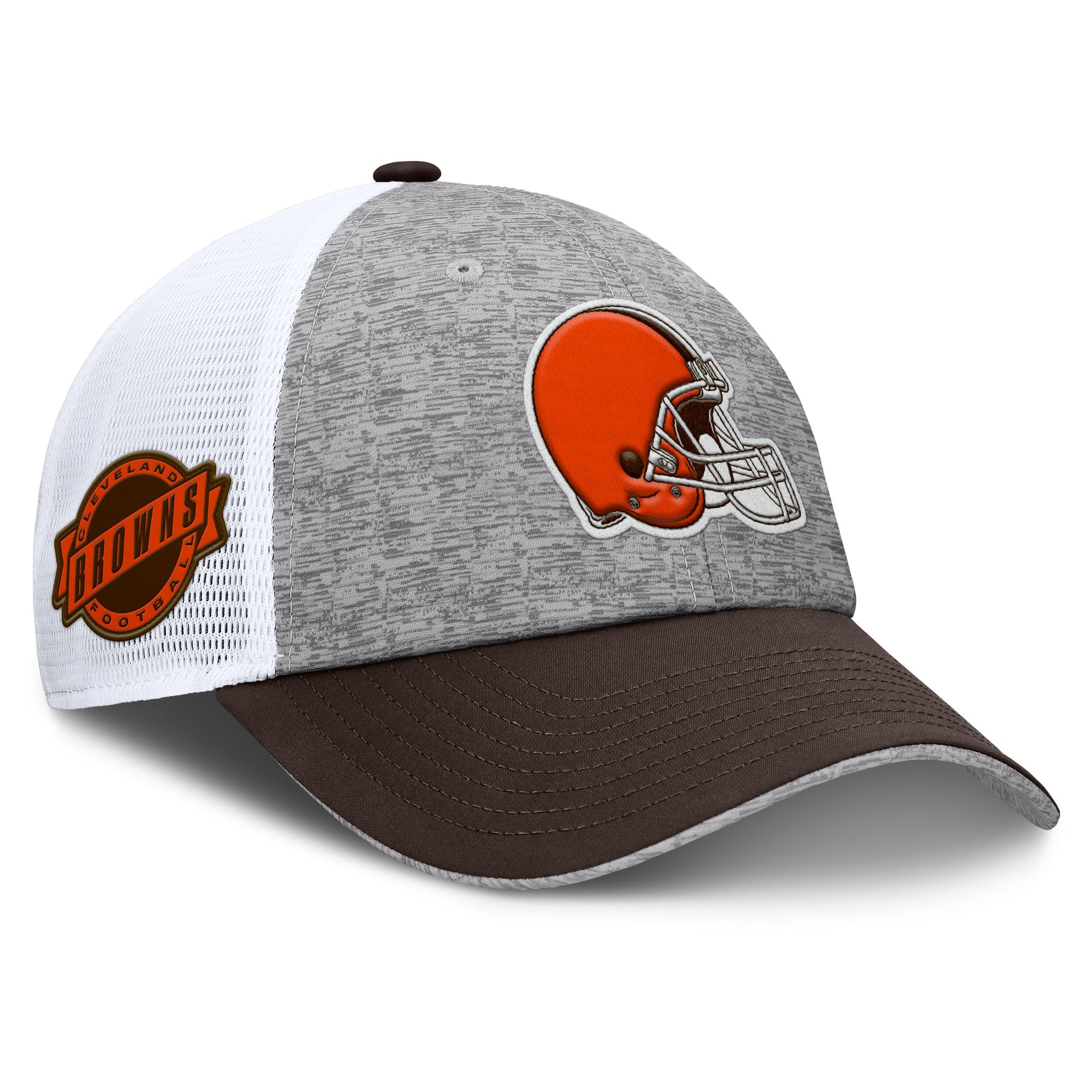 Men's Fanatics Gray/Brown Cleveland Browns Option Trucker Adjustable Hat