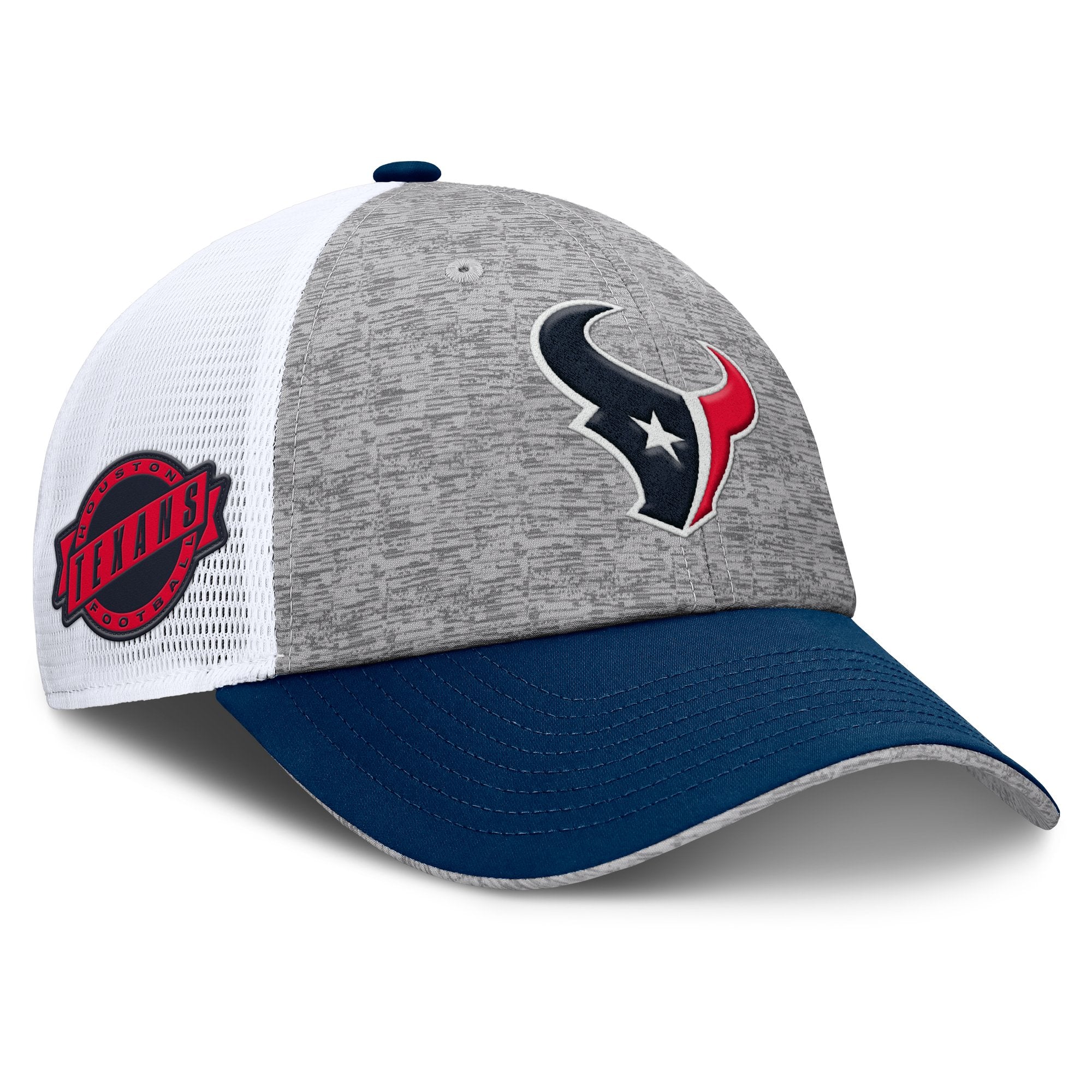 Men's Fanatics Gray/Navy Houston Texans Option Trucker Adjustable Hat