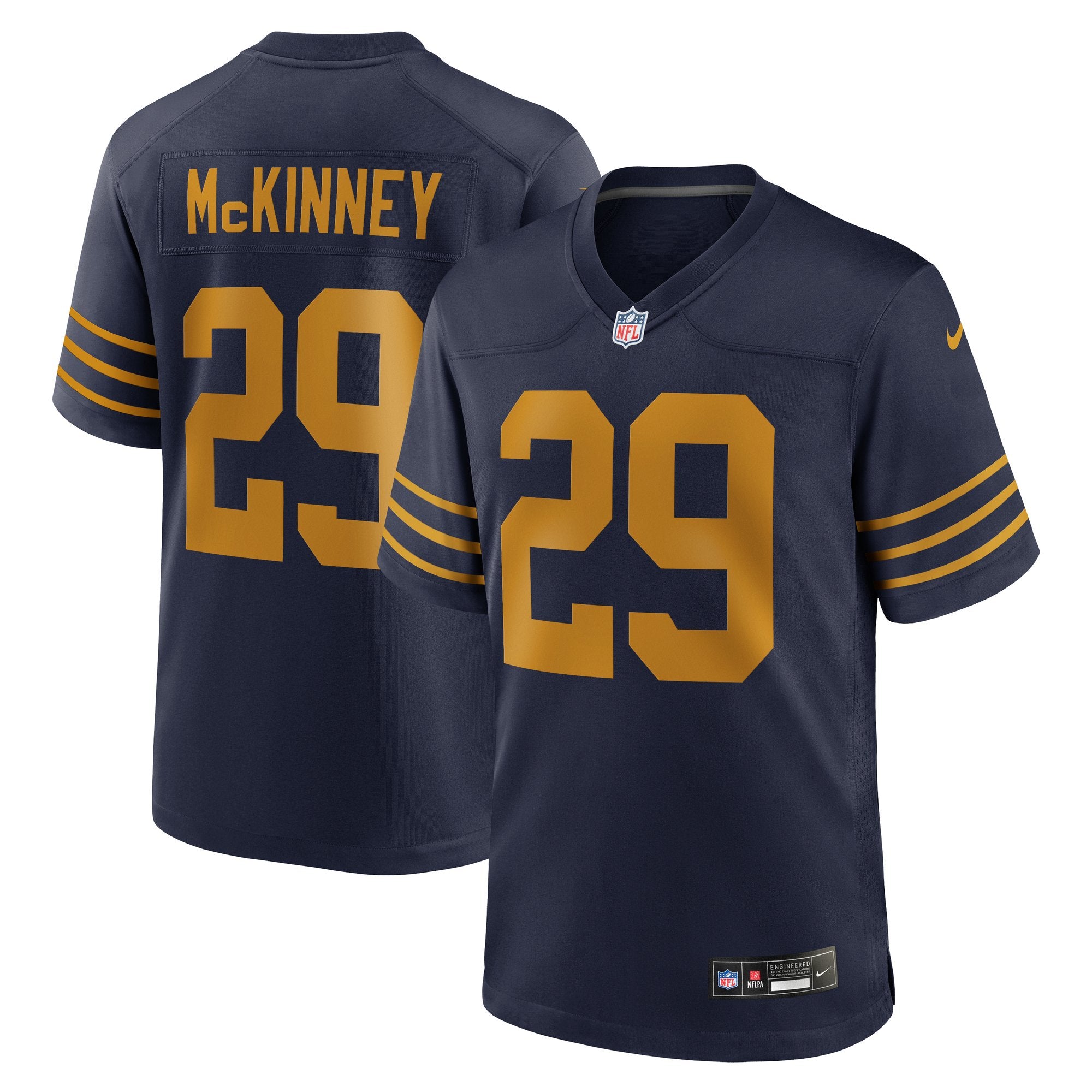 Men's Nike Xavier McKinney Navy Green Bay Packers The 1923 Classic Game Jersey