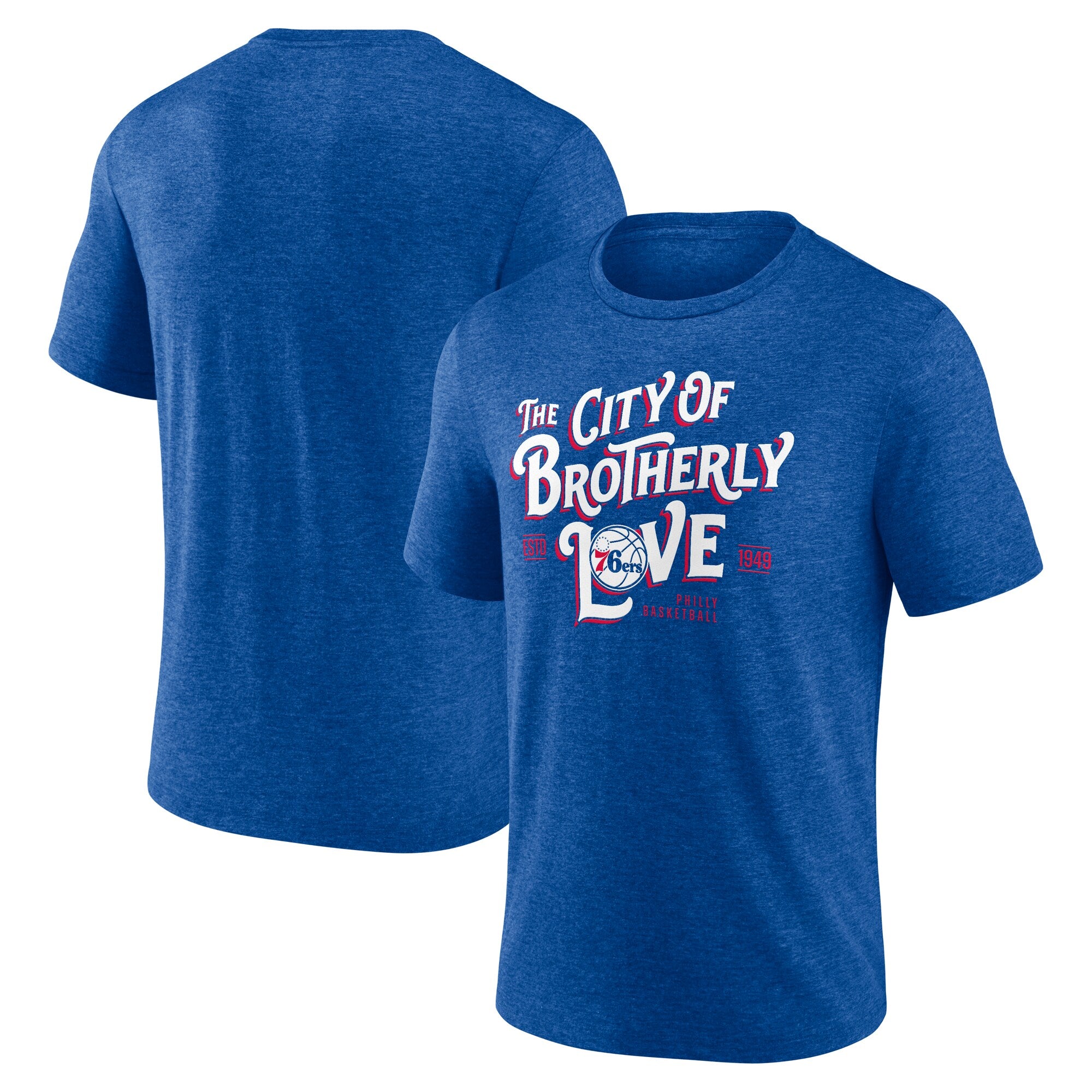 Men's  Royal Philadelphia 76ers Team Pride Tri-Blend T-Shirt