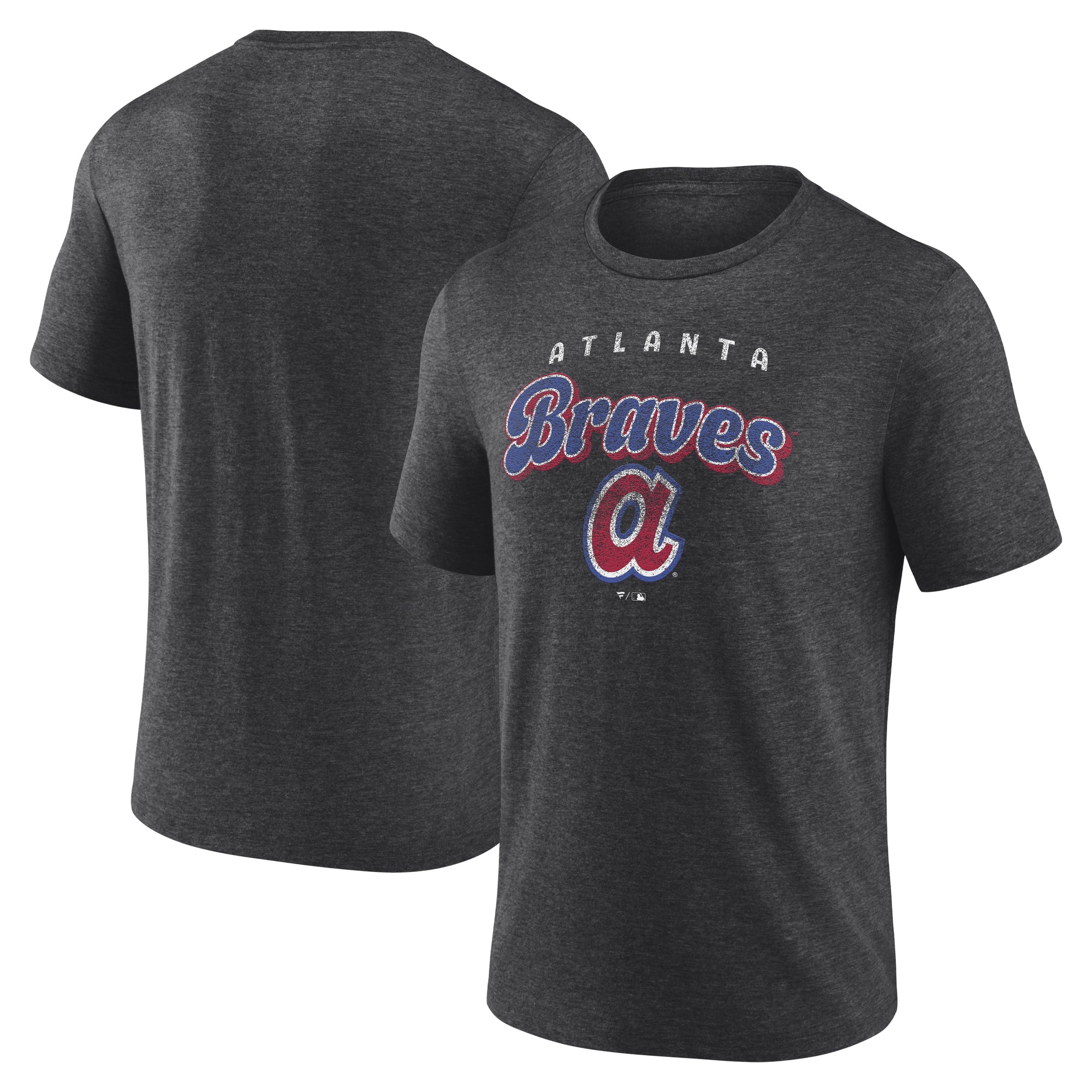 Men's Charcoal Atlanta Braves Wonderment Tri-Blend T-Shirt