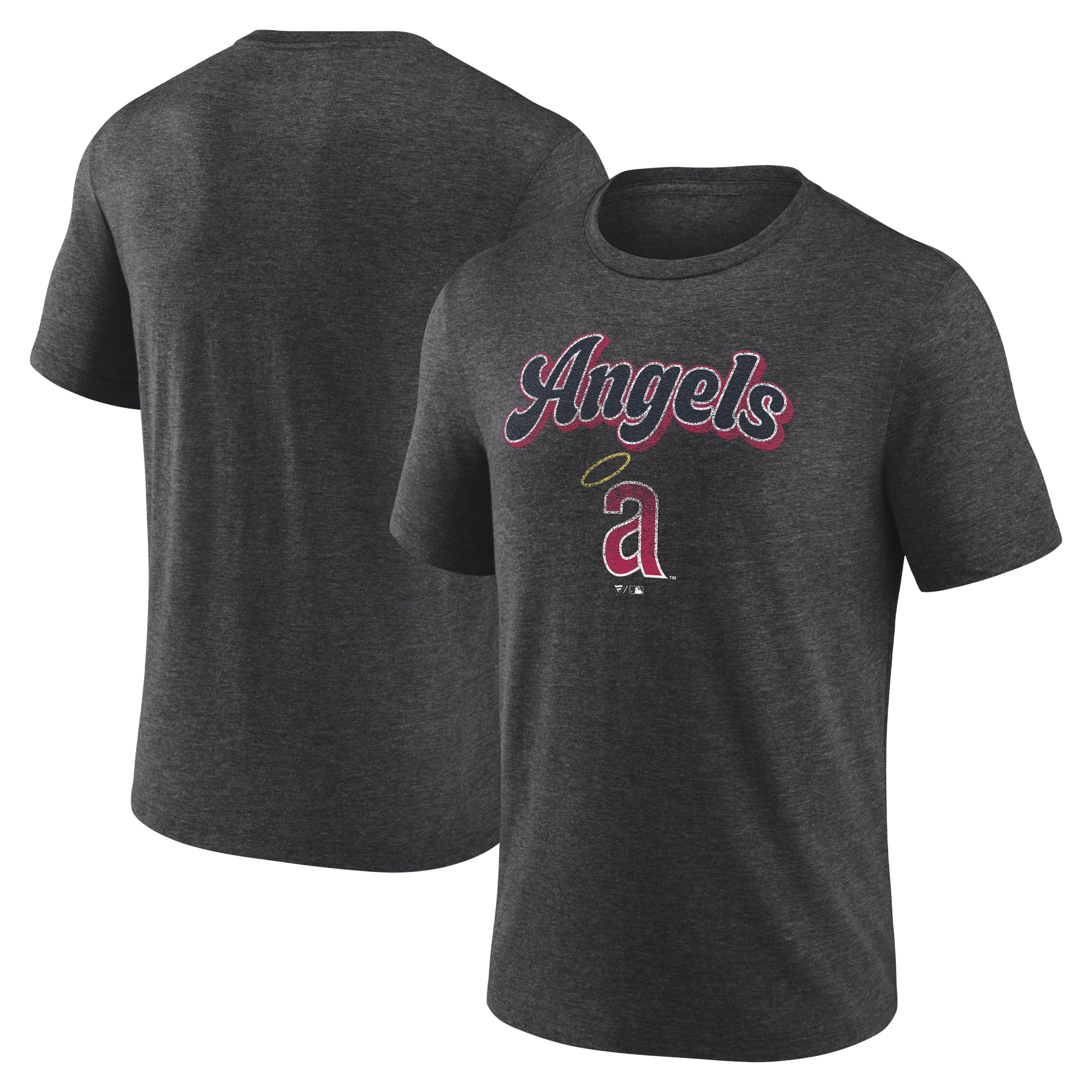 Men's Charcoal California Angels Wonderment Tri-Blend T-Shirt