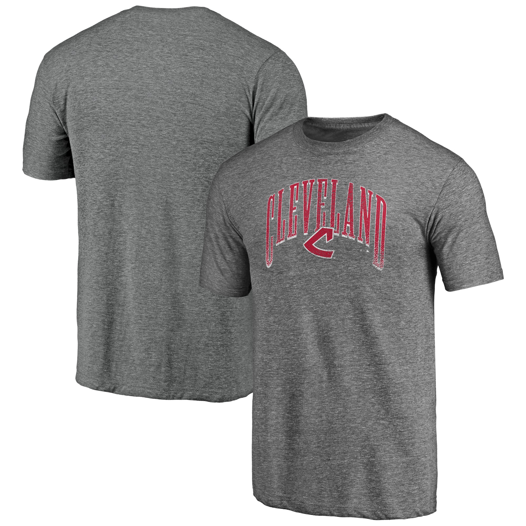 Men's Heather Gray Cleveland Guardians Line Corps Tri-Blend T-Shirt