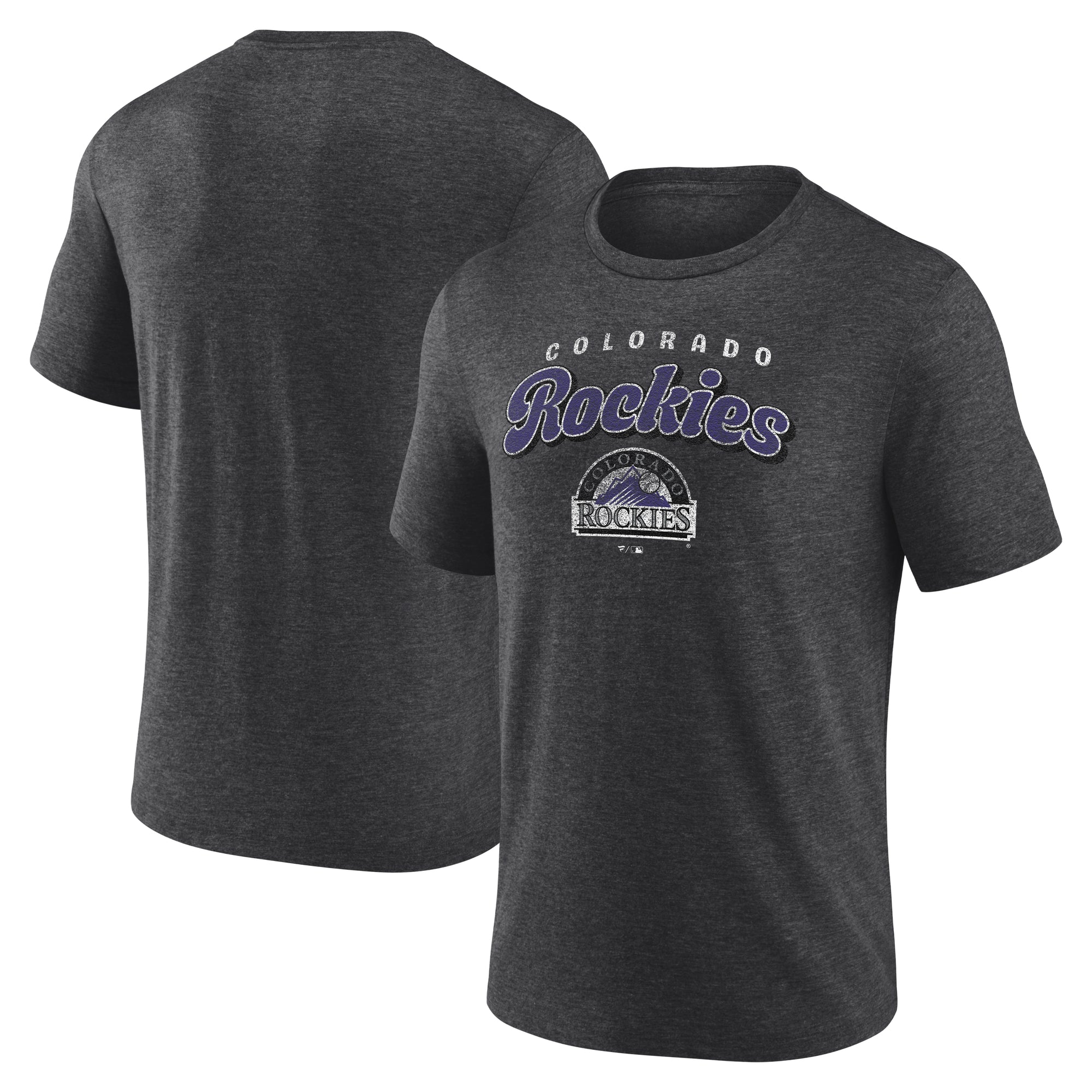 Men's Charcoal Colorado Rockies Wonderment Tri-Blend T-Shirt