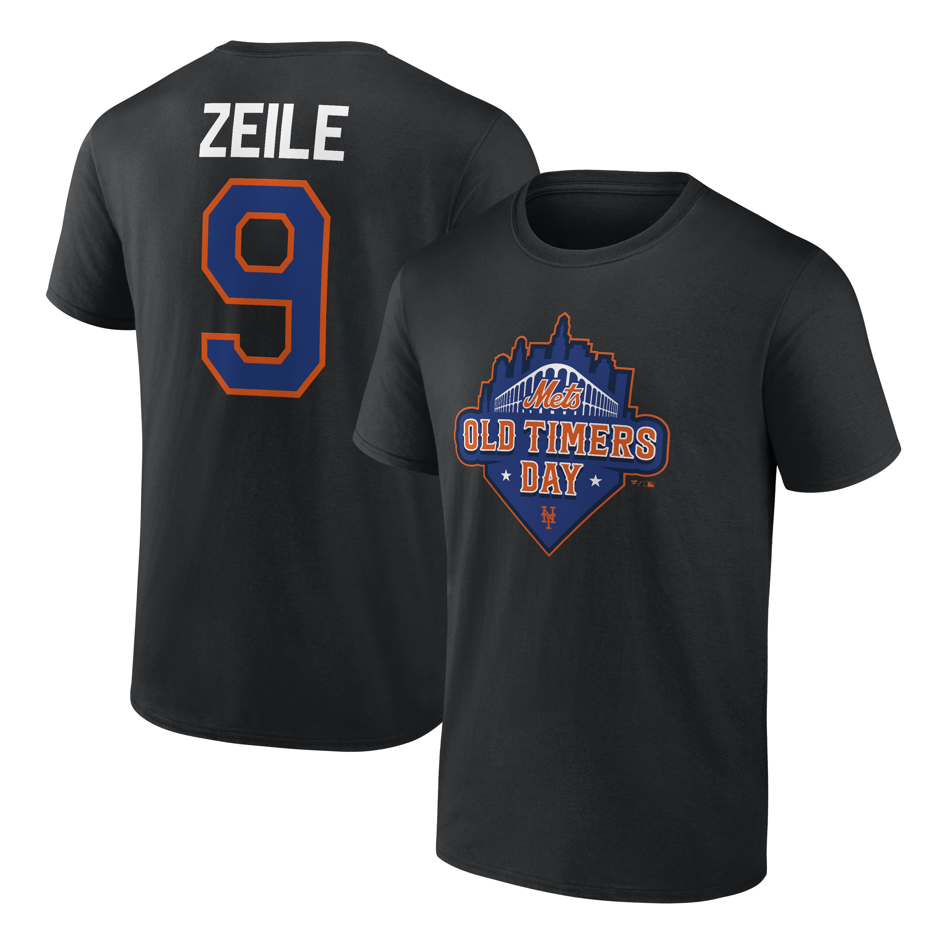 Men's Todd Zeile Black New York Mets Old Timers Day T-Shirt
