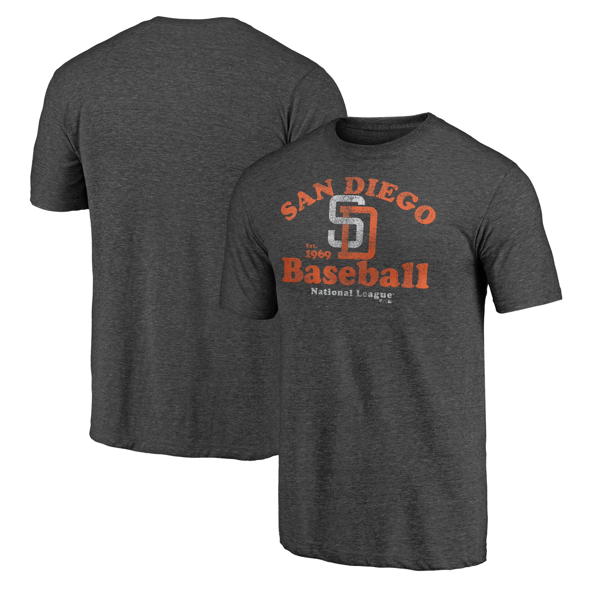 Men's Charcoal San Diego Padres Our Game Tri-Blend T-Shirt