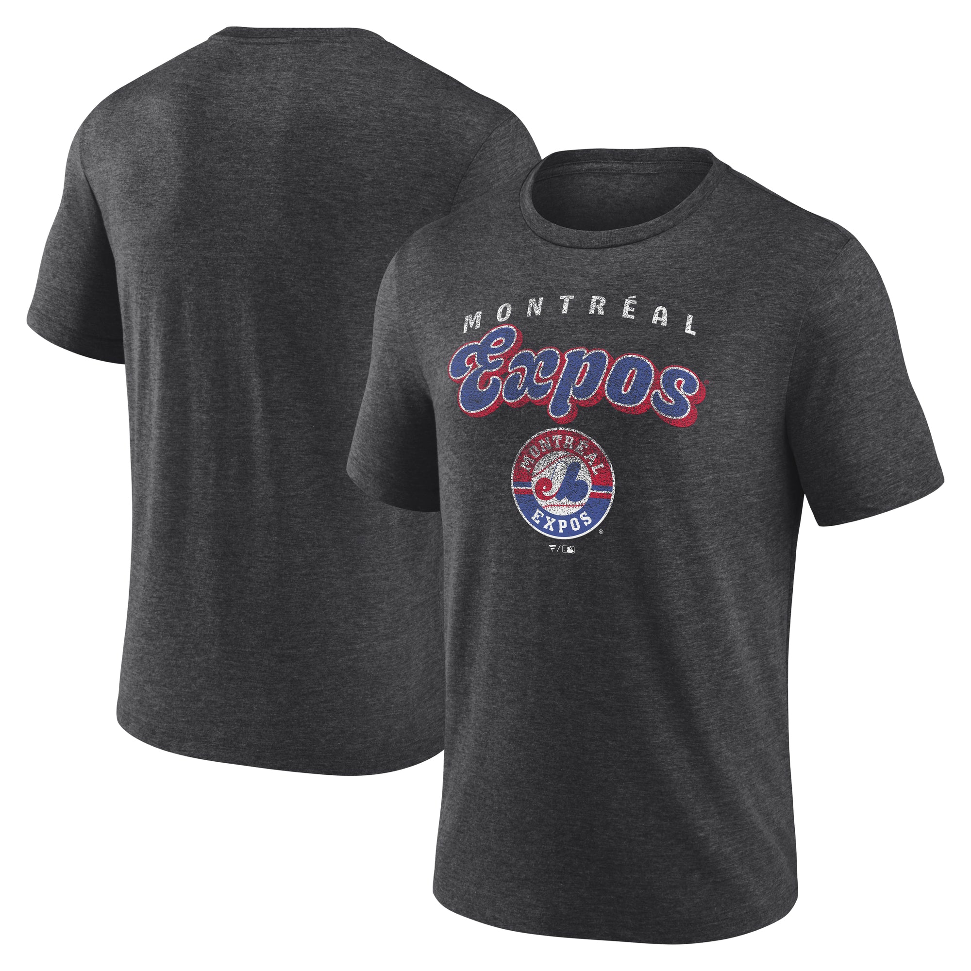 Men's Charcoal Montreal Expos Wonderment Tri-Blend T-Shirt