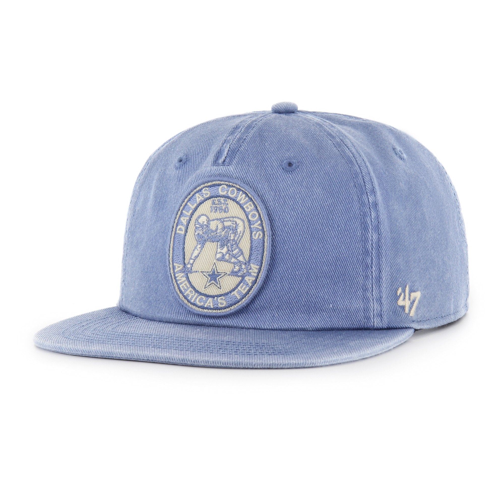 Men's '47  Light Blue Dallas Cowboys Boot Path Relaxed Captain Hat