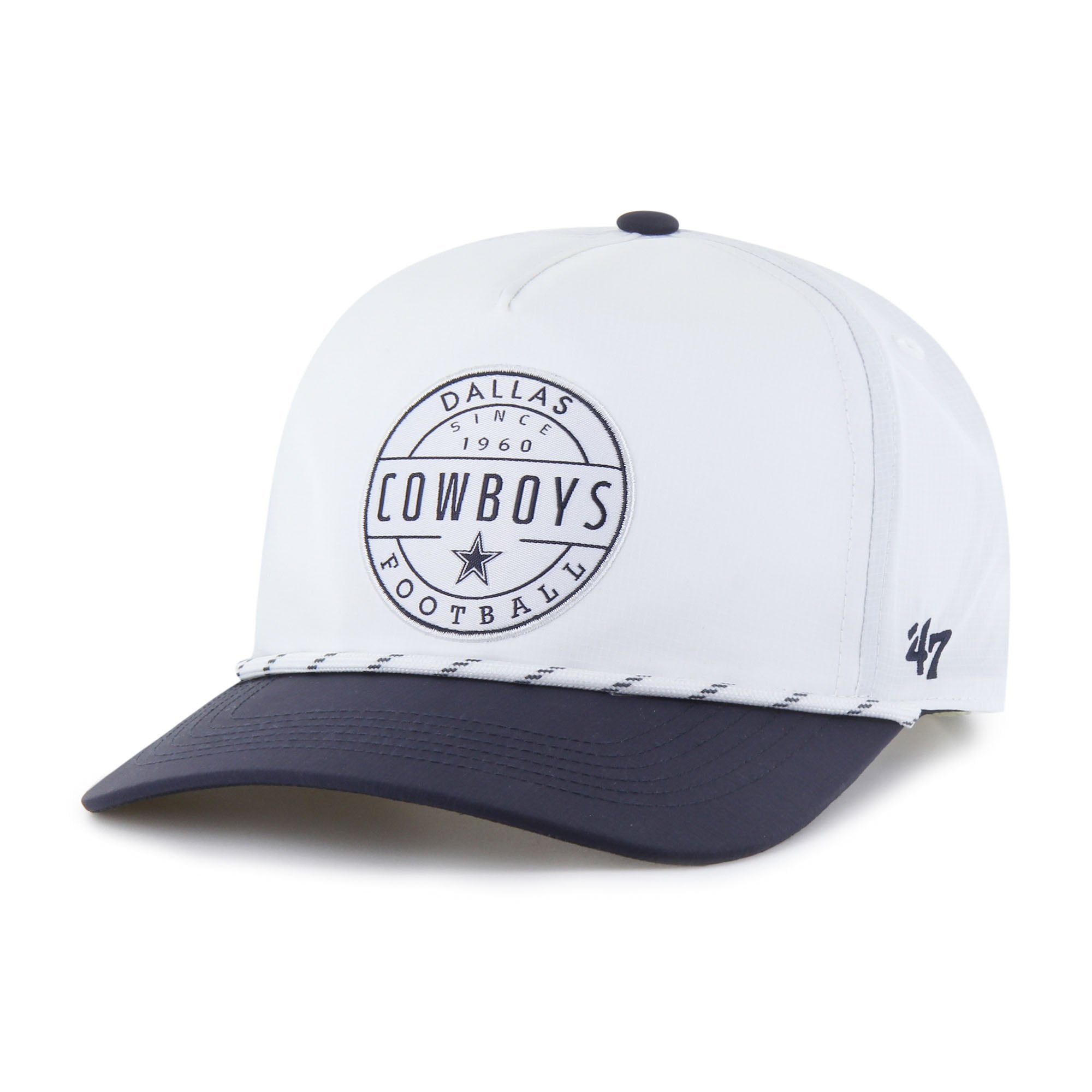 Men's '47  White/Navy Dallas Cowboys Suburbia Hitch Two-Tone Adjustable Hat