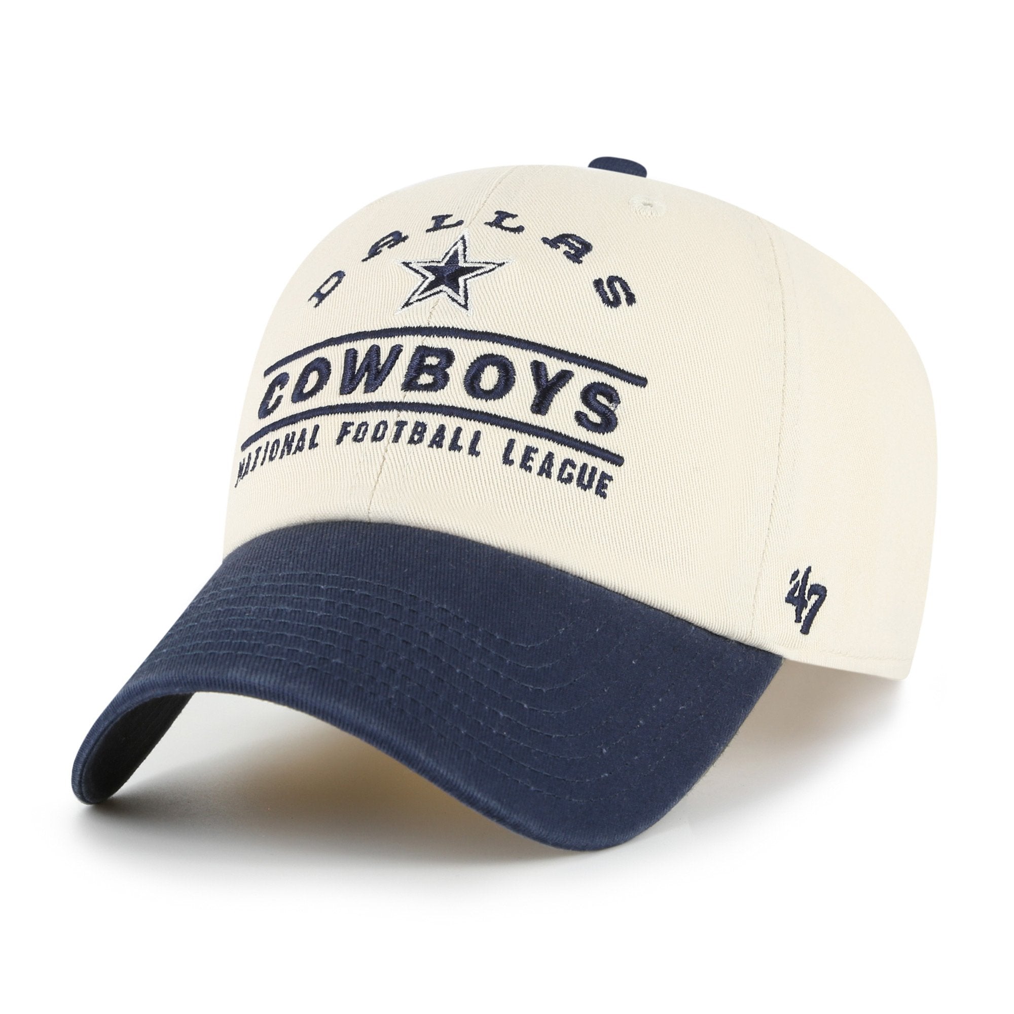 Men's '47  Natural Dallas Cowboys Windham Clean Up Adjustable Hat