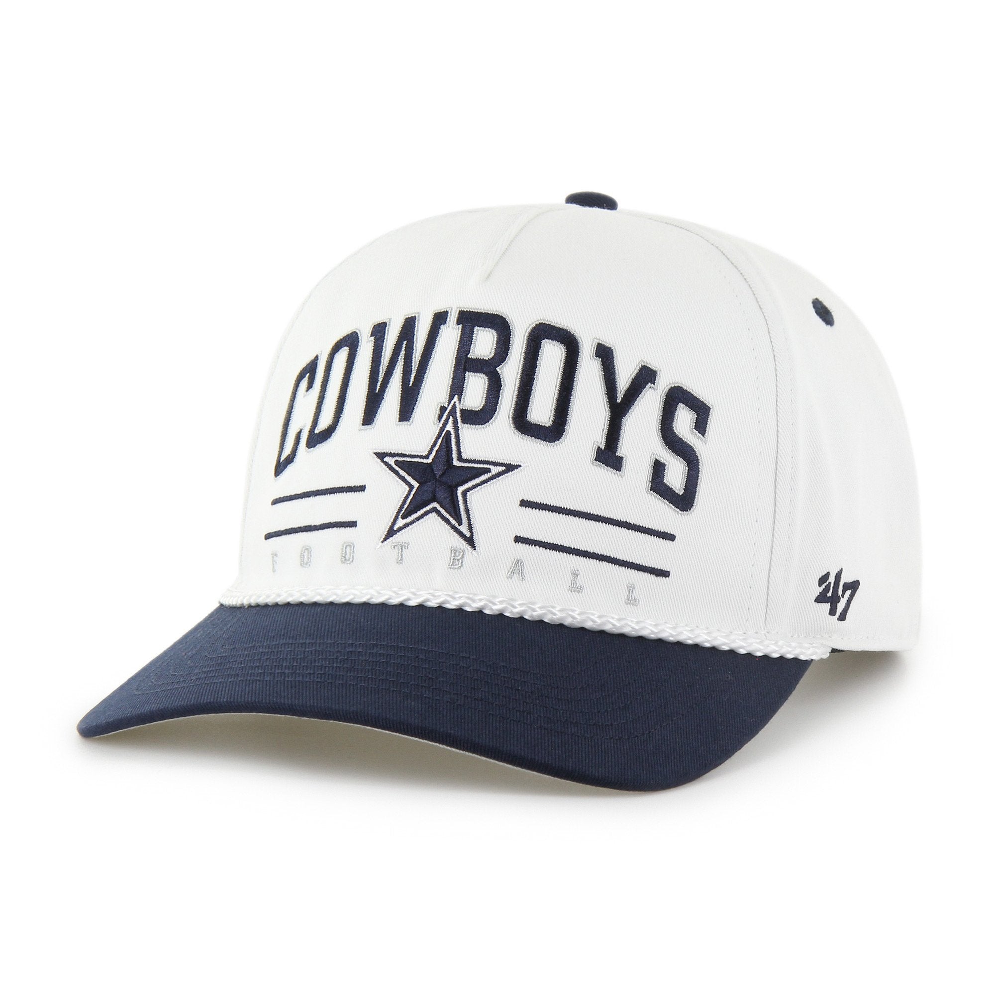 Men's '47  White Dallas Cowboys Roscoe Two-Toned Hitch Adjustable Hat