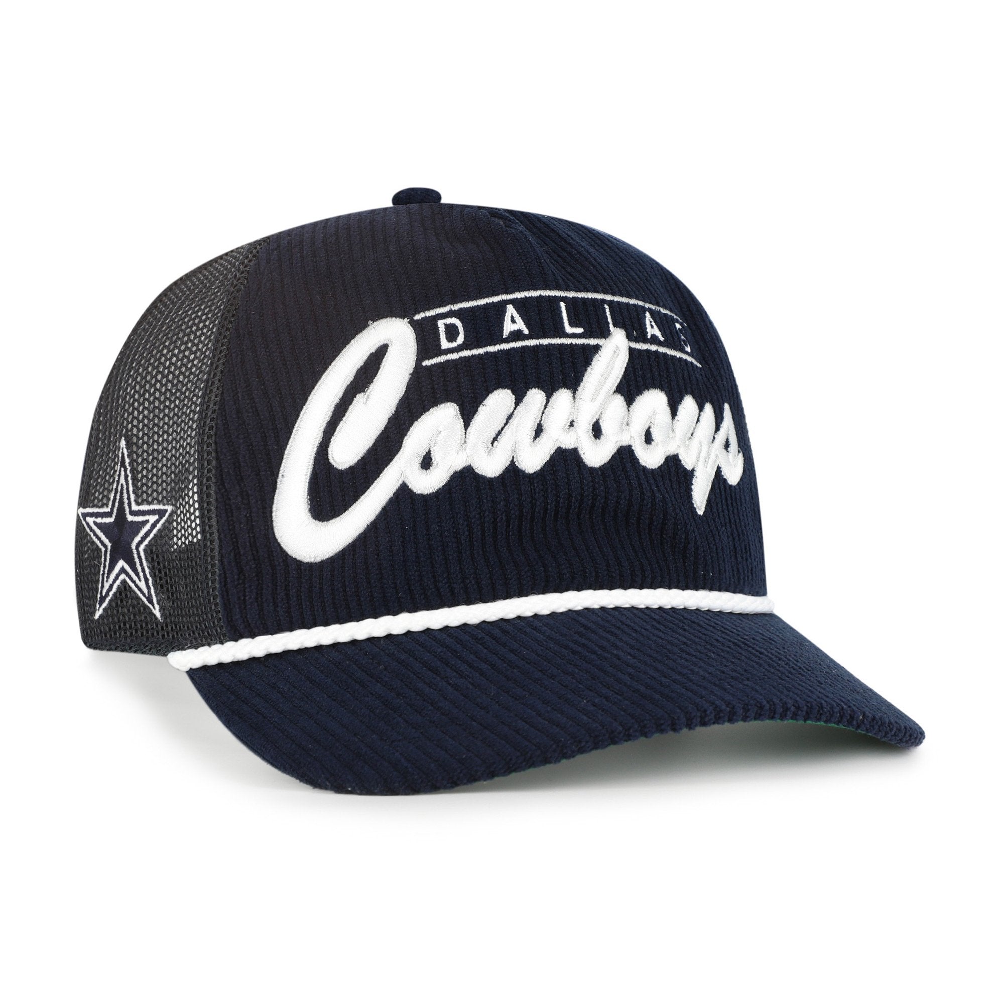 Men's '47  Navy Dallas Cowboys Double Header Relaxed Corduroy Hitch Hat