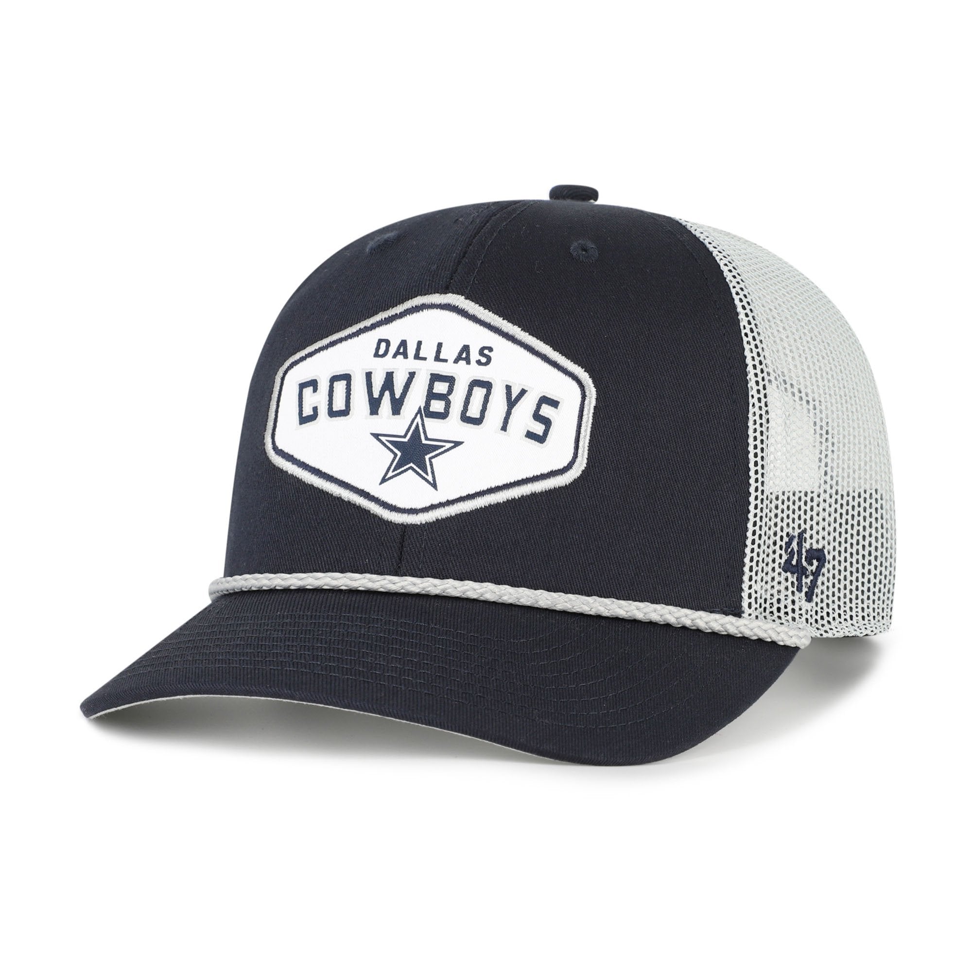 Youth '47  Navy Dallas Cowboys Ace Out Rope Trucker Adjustable Hat