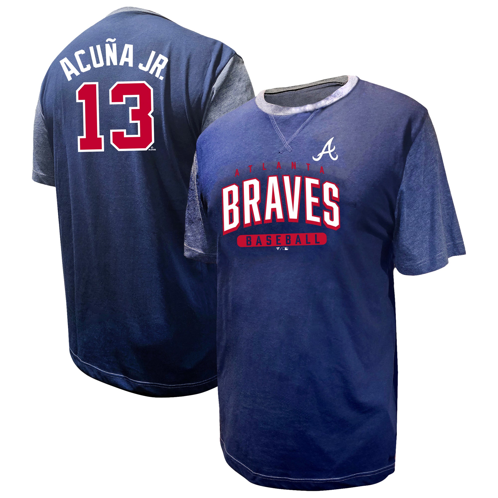 Men's Profile Ronald Acuña Jr. Navy Atlanta Braves Big & Tall Name & Number T-Shirt