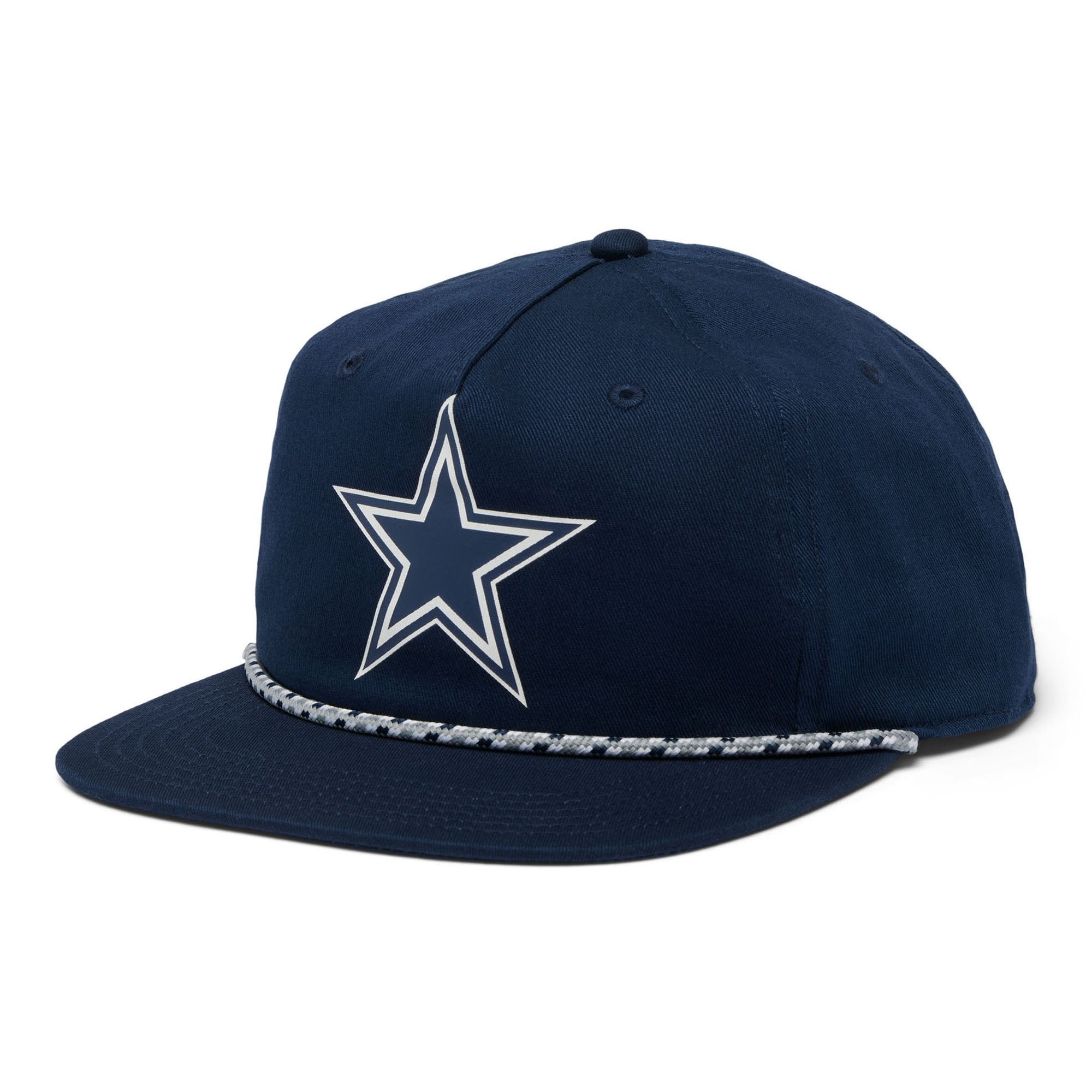 Men's Columbia  Navy Dallas Cowboys Back Tack Snapback Hat