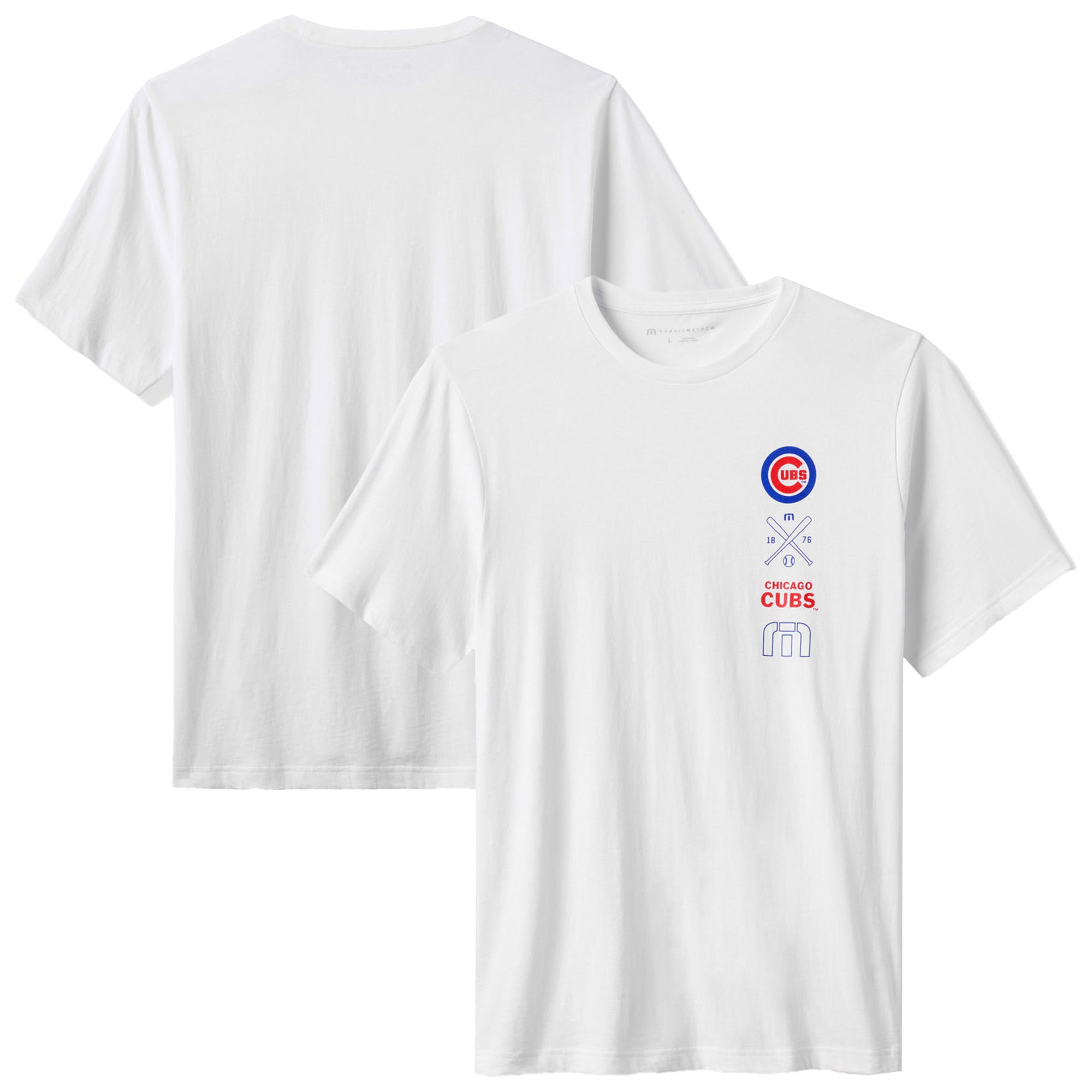 Men's TravisMathew White Chicago Cubs Sunset Slam 2.0 T-Shirt