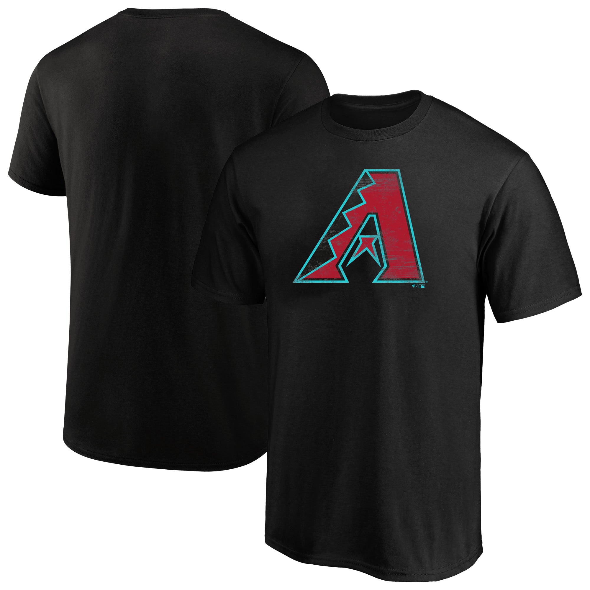 Men's Profile Black Arizona Diamondbacks Big & Tall Distressed Logo T-Shirt