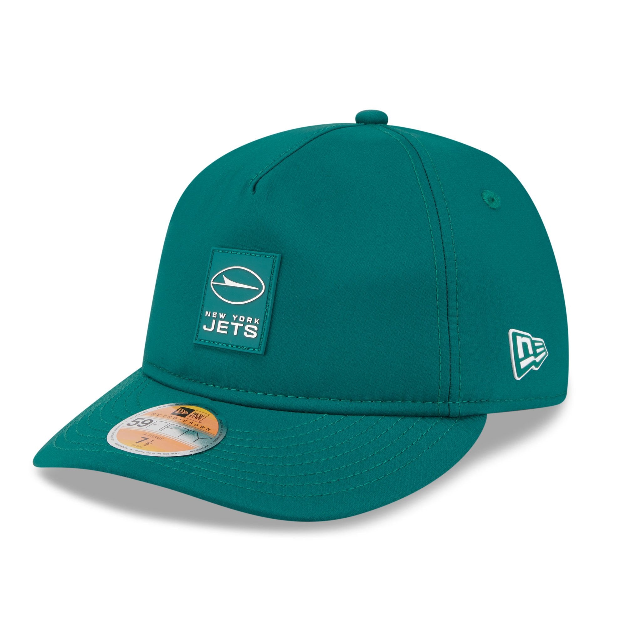 Men's New Era Green New York Jets 2025 Sideline  Retro Crown 59FIFTY Fitted Hat