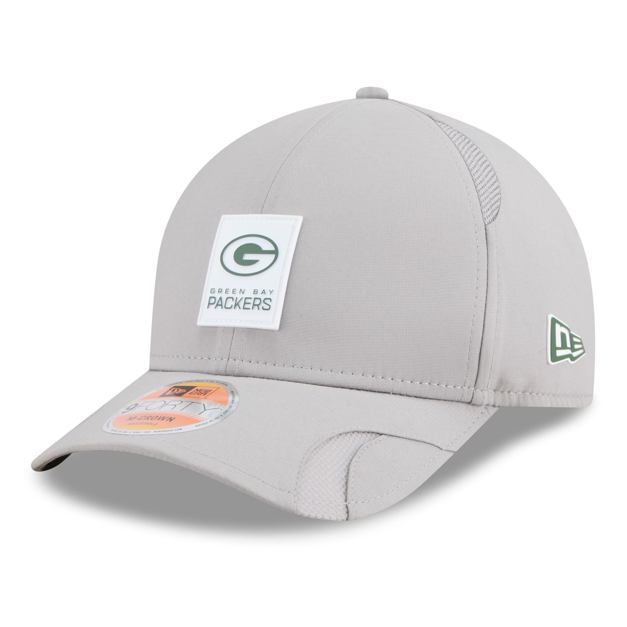Men's New Era Gray Green Bay Packers 2025 Sideline  M-Crown 9FORTY Adjustable Hat