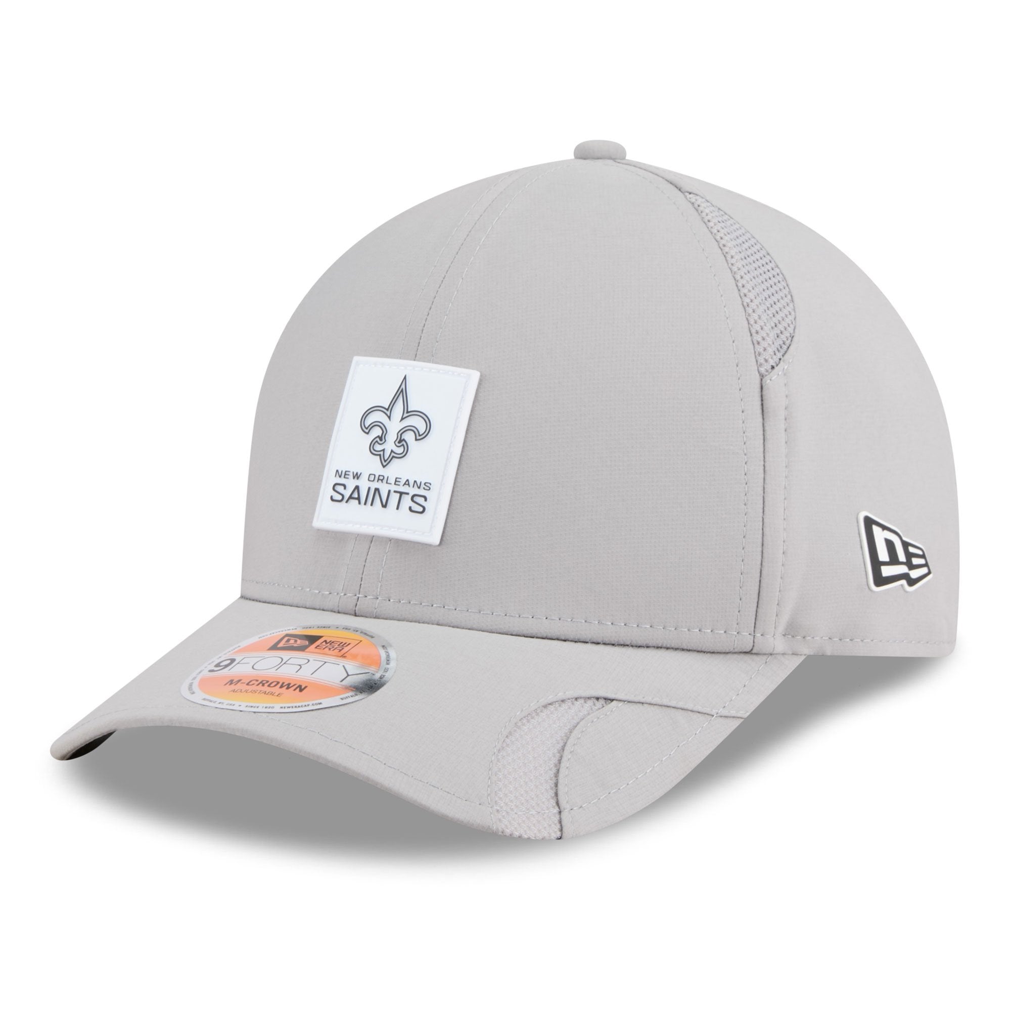 Men's New Era Gray New Orleans Saints 2025 Sideline  M-Crown 9FORTY Adjustable Hat