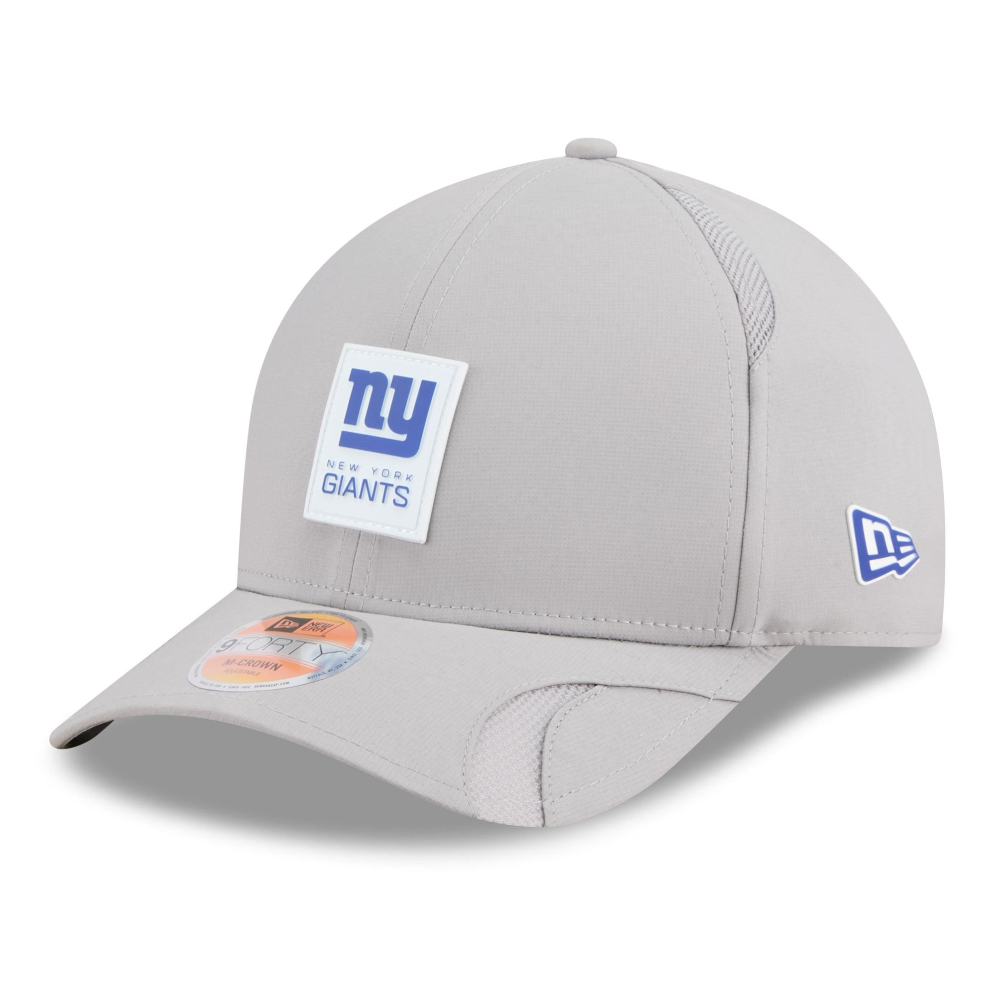 Men's New Era Gray New York Giants 2025 Sideline  M-Crown 9FORTY Adjustable Hat