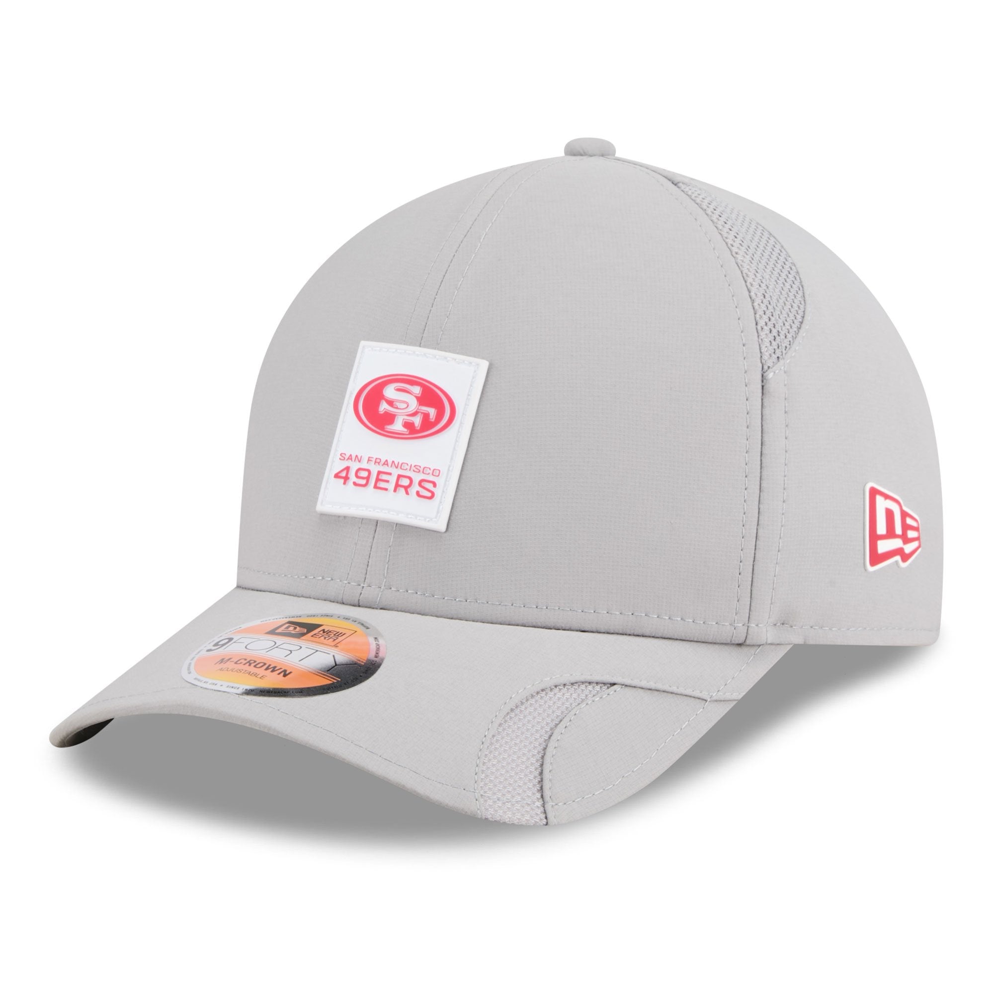 Men's New Era Gray San Francisco 49ers 2025 Sideline  M-Crown 9FORTY Adjustable Hat