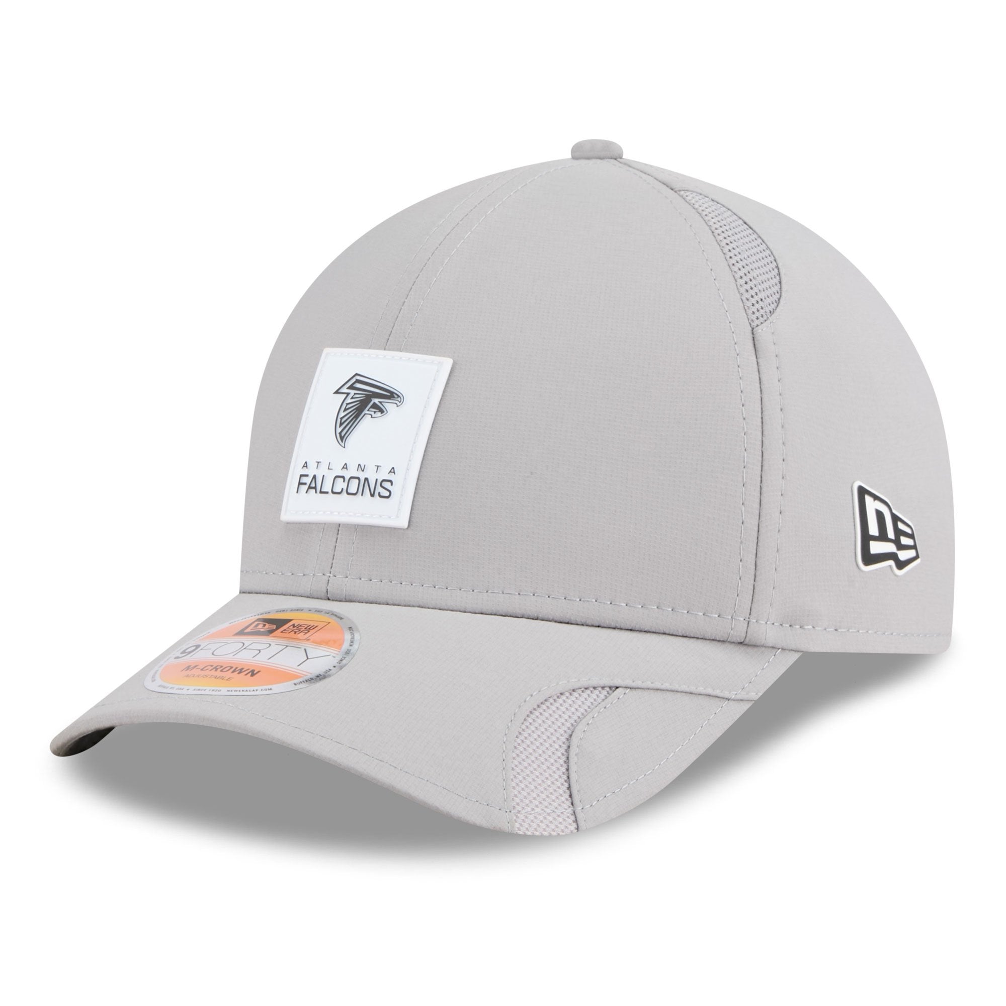 Men's New Era Gray Atlanta Falcons 2025 Sideline  M-Crown 9FORTY Adjustable Hat