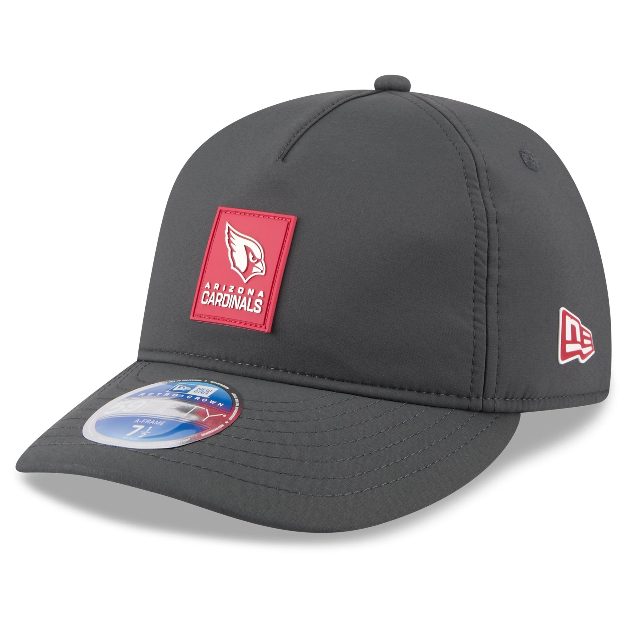 Men's New Era Charcoal Arizona Cardinals 2025 Sideline Cold Weather Retro Crown 59FIFTY Fitted Hat