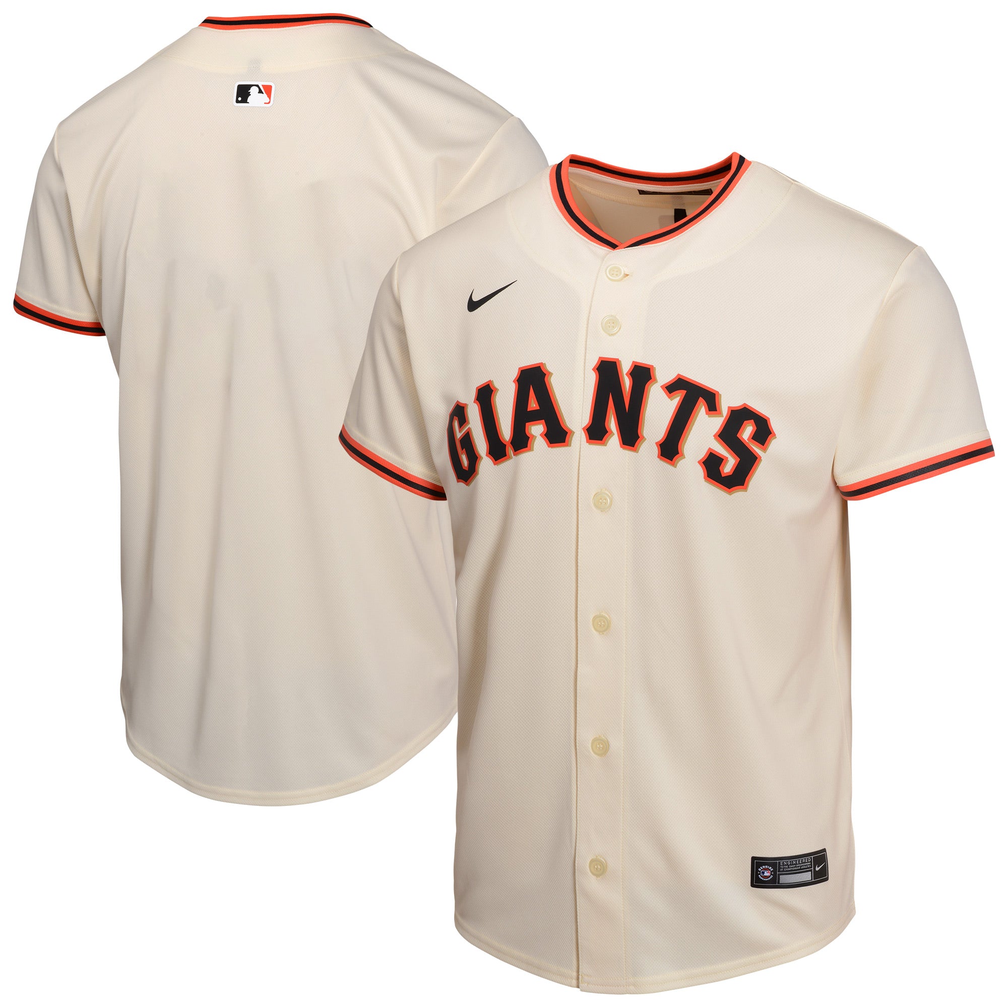 Youth Nike  Cream San Francisco Giants Home Game Jersey