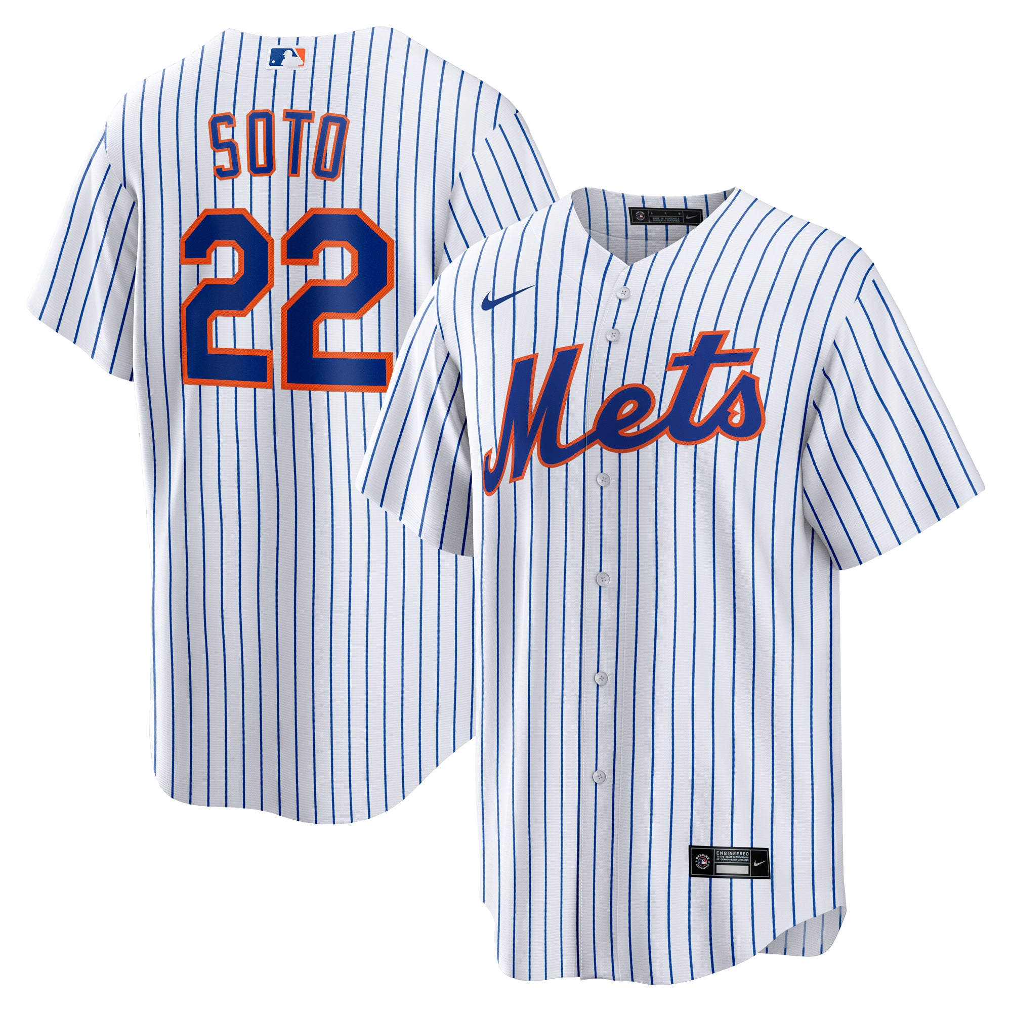 Men's Nike Juan Soto White New York Mets Home Replica Player Jersey