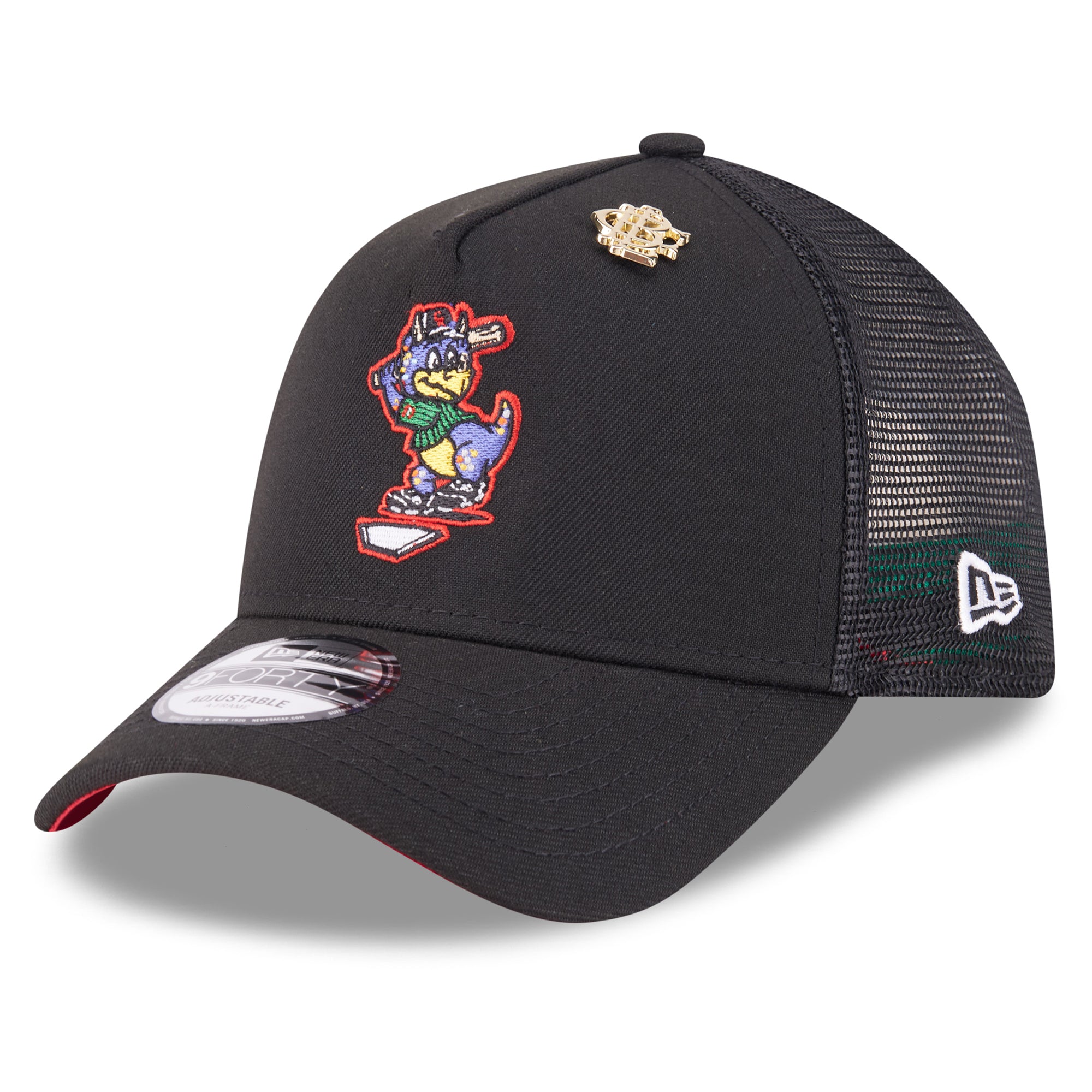 Men's New Era  Black Colorado Rockies 2025 Big League Chew A-Frame 9FORTY Adjustable Trucker Hat