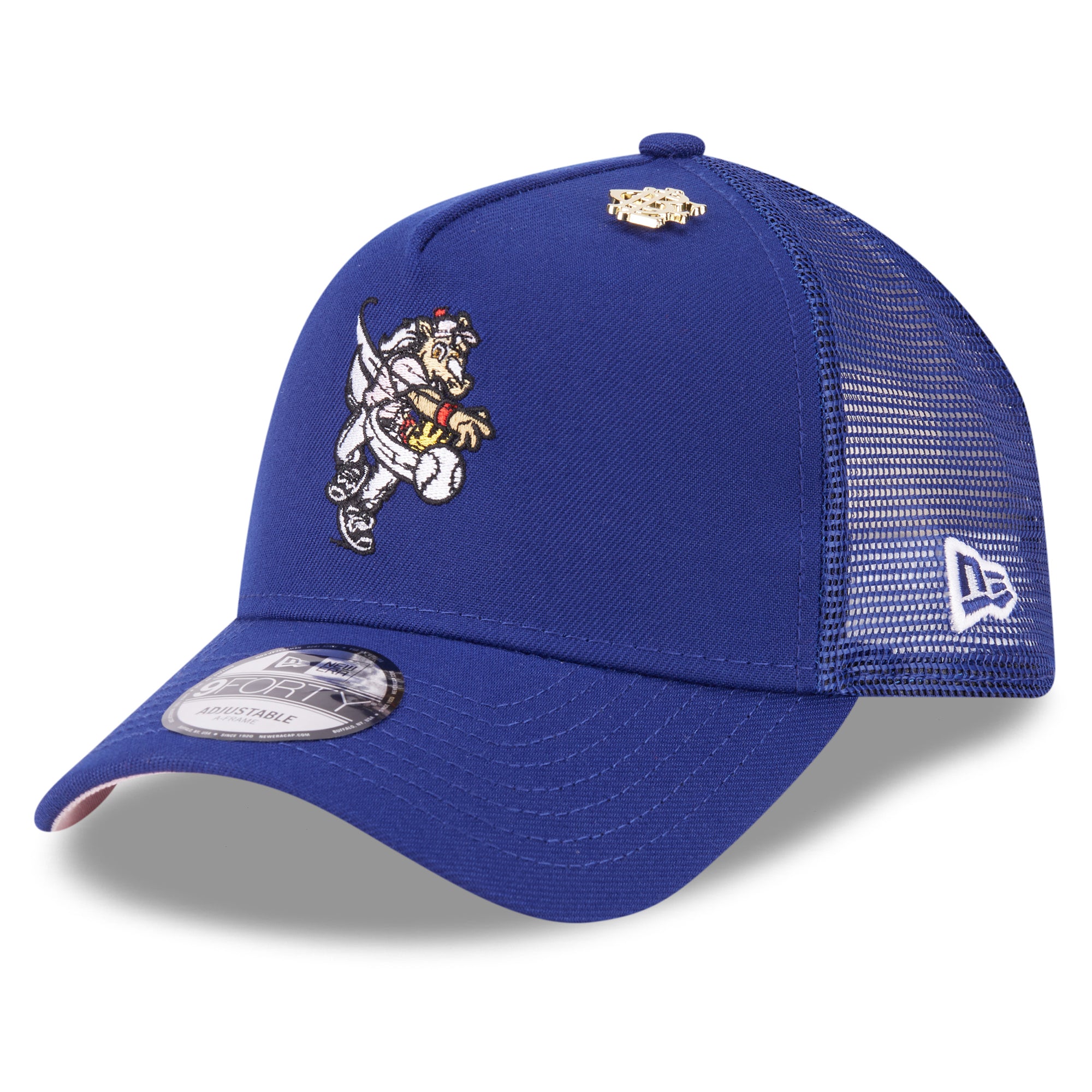 Men's New Era  Royal Texas Rangers 2025 Big League Chew A-Frame 9FORTY Adjustable Trucker Hat