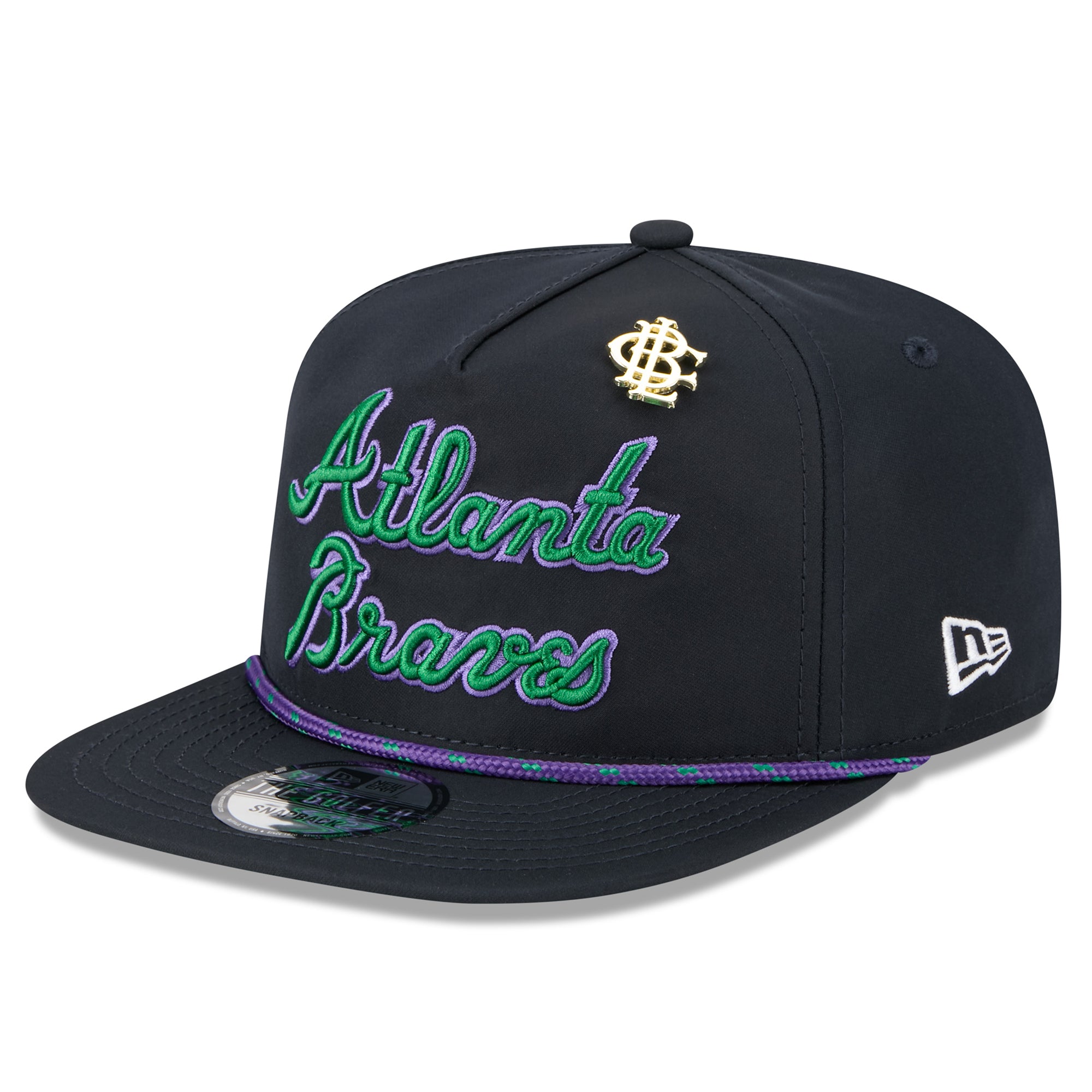 Men's New Era  Navy Atlanta Braves 2025 Big League Chew Golfer Snapback Hat